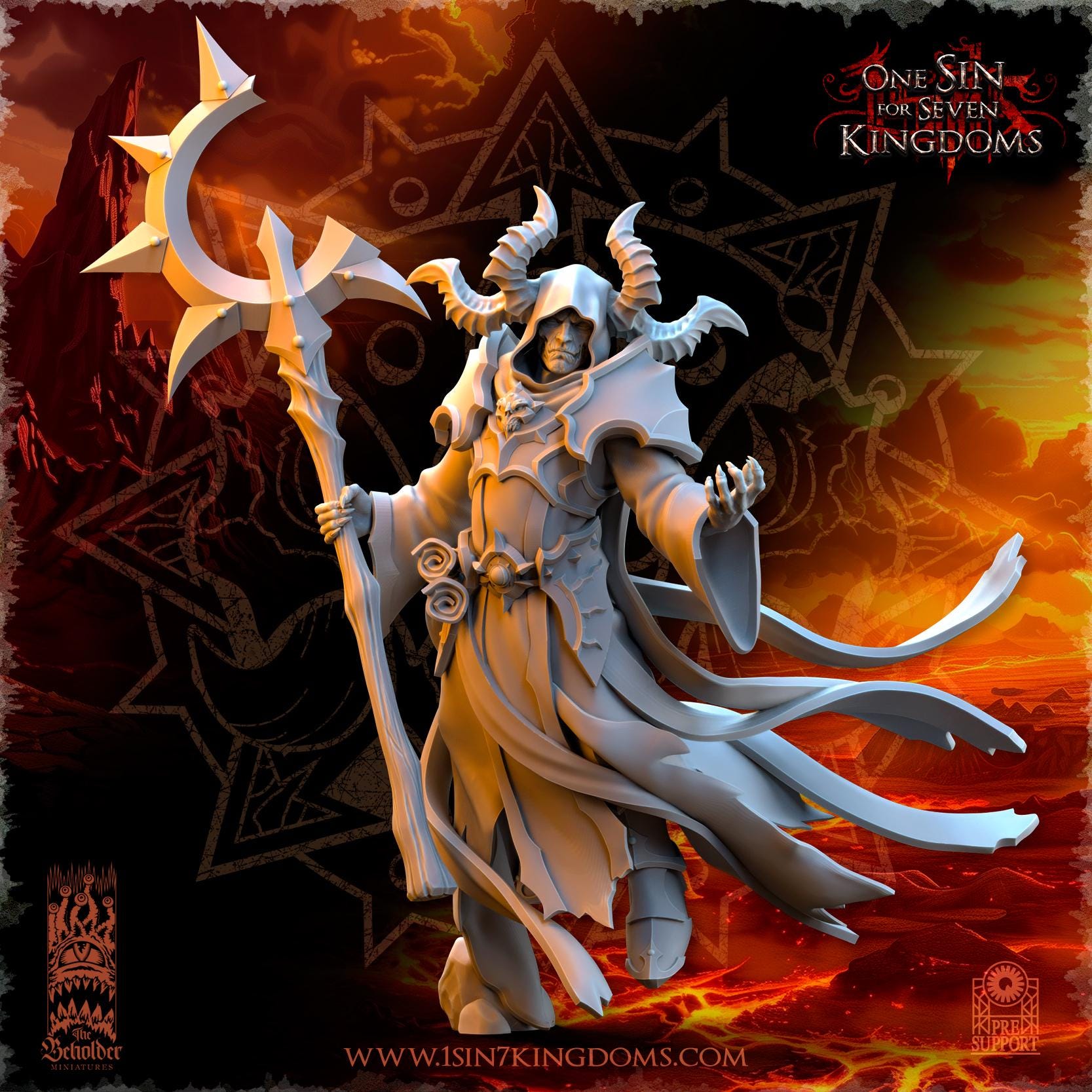 Fantasy Chaos - Nihilgaard, the Dark Sorcerer - Realm of Mayhem - The Beholder Miniatures