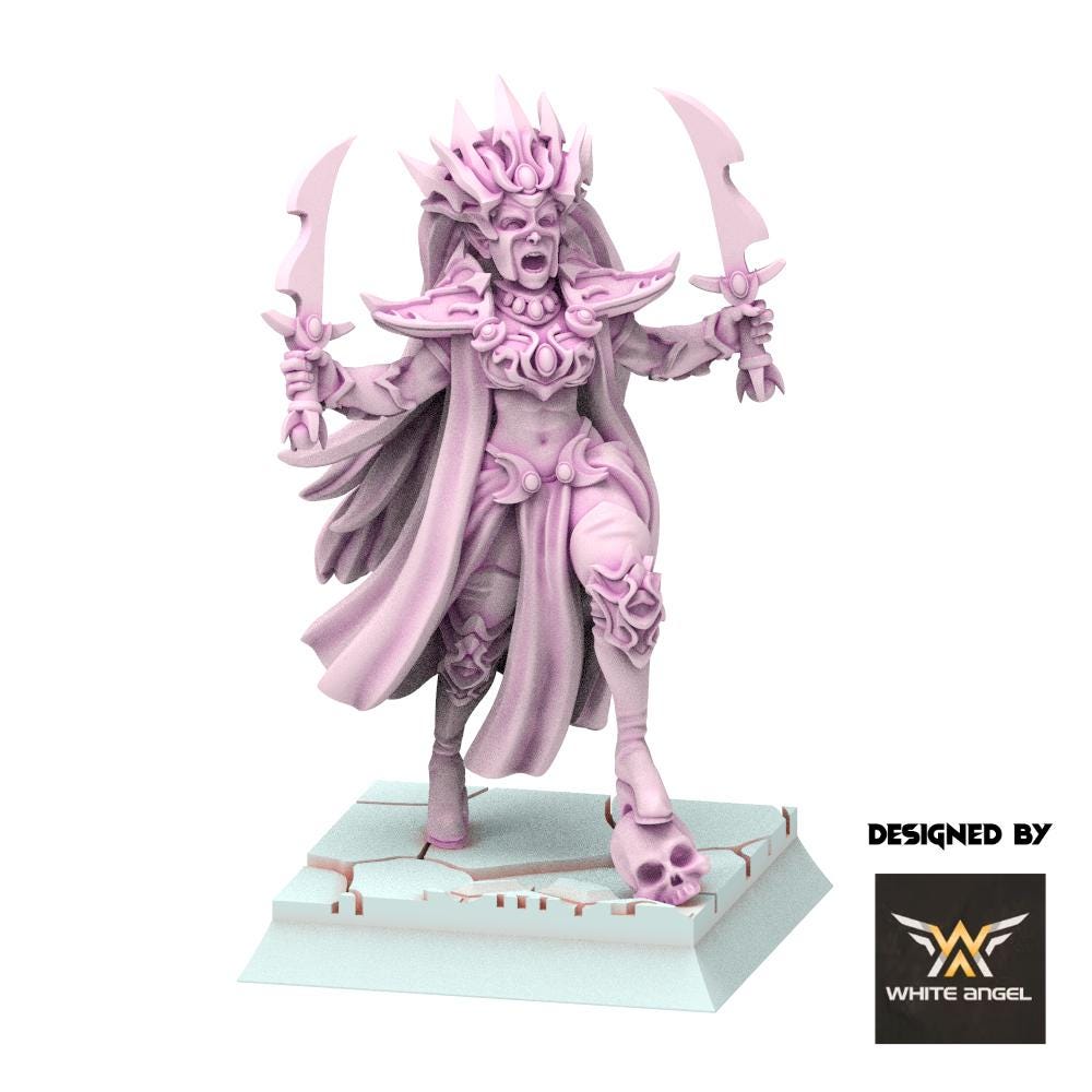 Dark Elves - Dark Sorceress - Slaves of Darkness - White Angel Miniatures