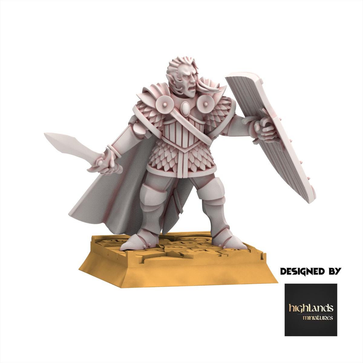 Hight Elves - Prince on Foot - AEGEAN - Highlands Miniatures