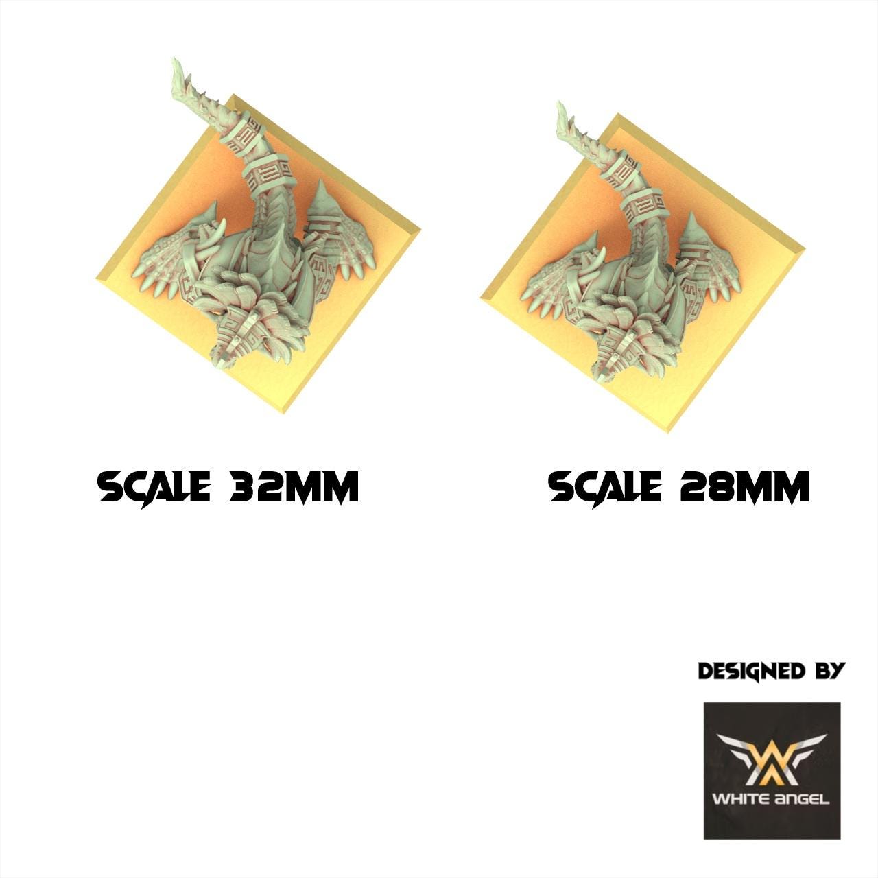Lizardmen 28/32mm - Commander Lizard - White Angel Miniatures