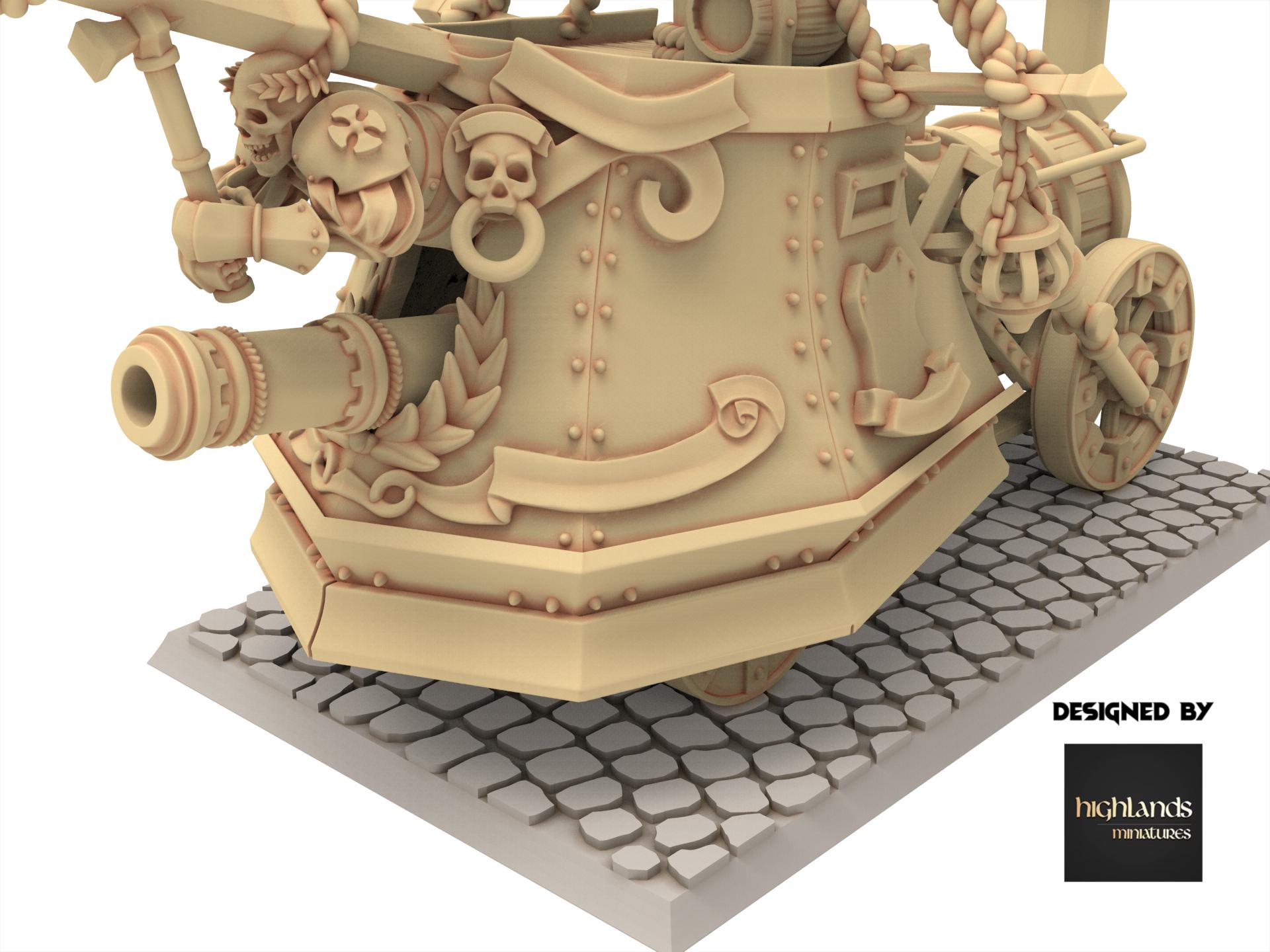 Imperial Fantasy - Ironclad Landship - Sunland - Highlands Miniatures
