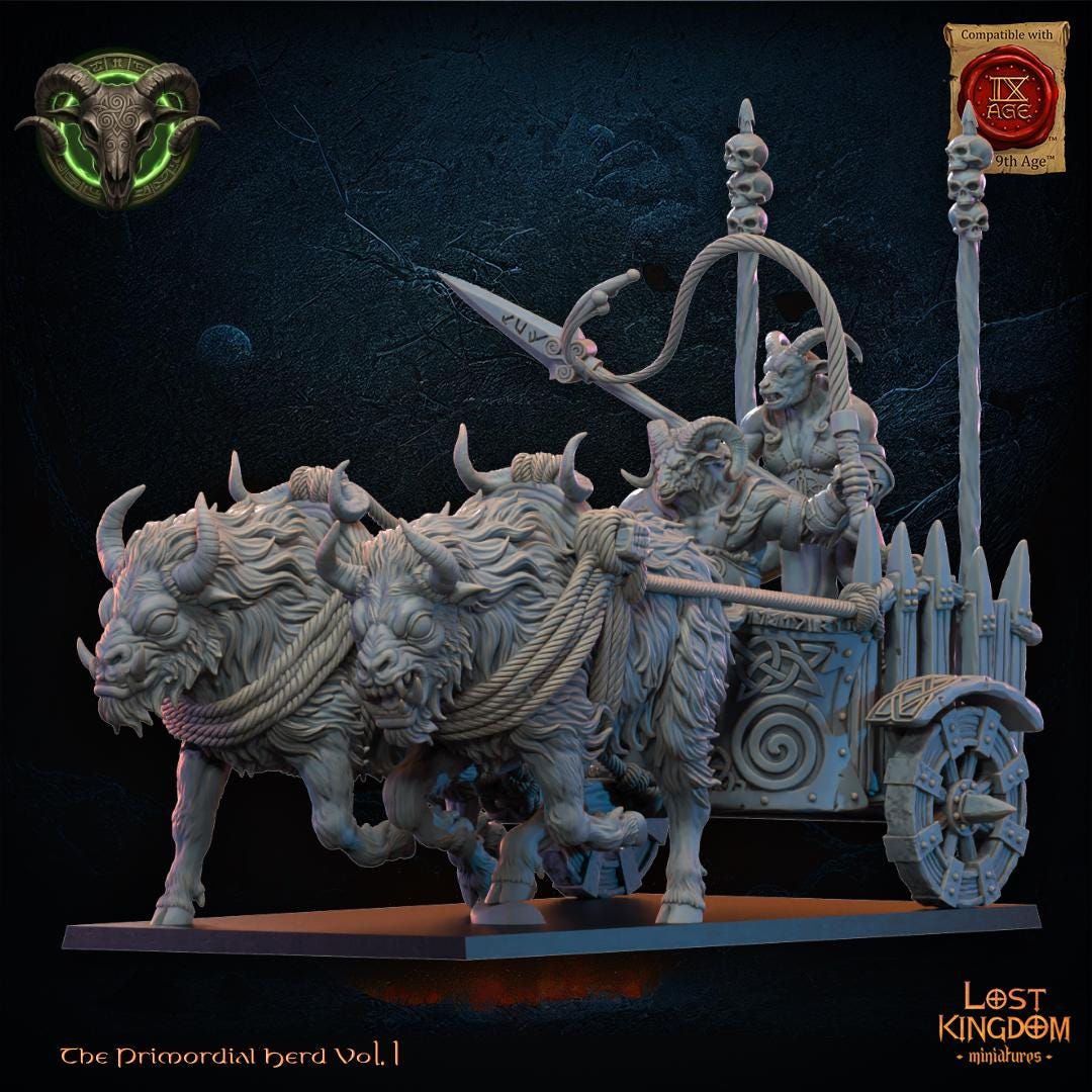 Beastmen - Raiding Chariot - Warriors of the Dark Gods - Lost Kingdom Miniatures