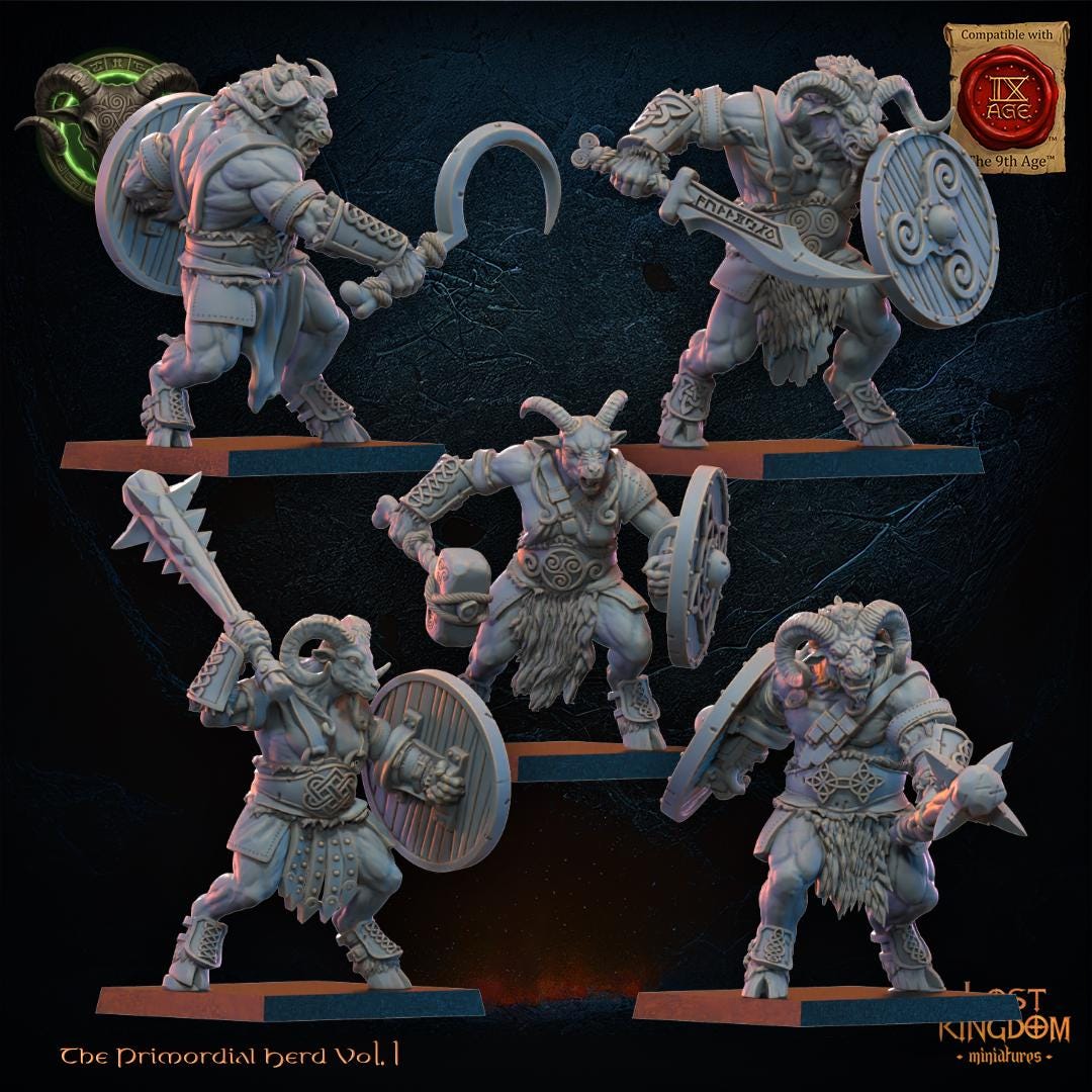 Beastmen - Wildhorn Herd - Warriors of the Dark Gods - Lost Kingdom Miniatures