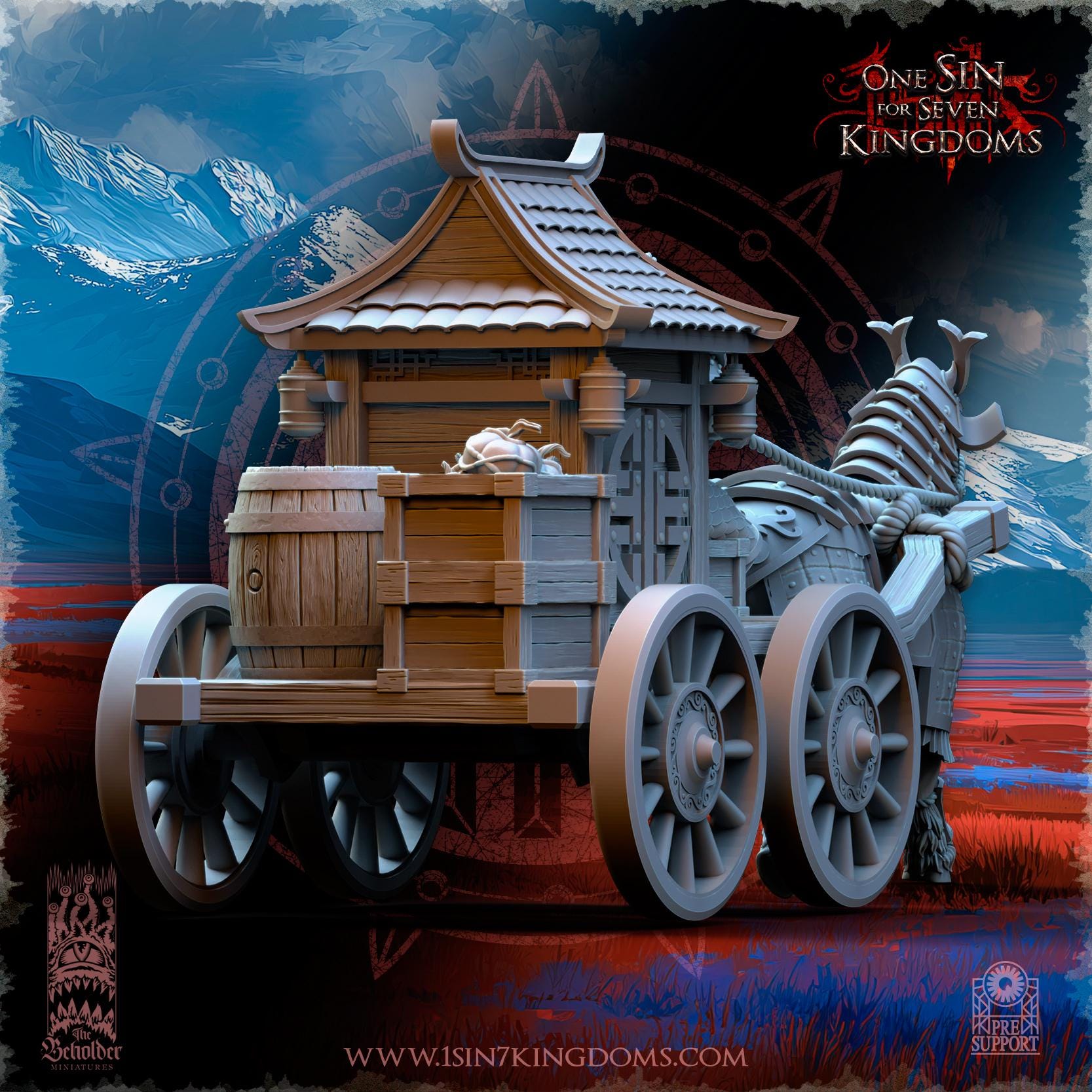 East Empire - Imperial Supply Chariot - Astarii Dynasty - 28&32mm - The Beholder Miniatures