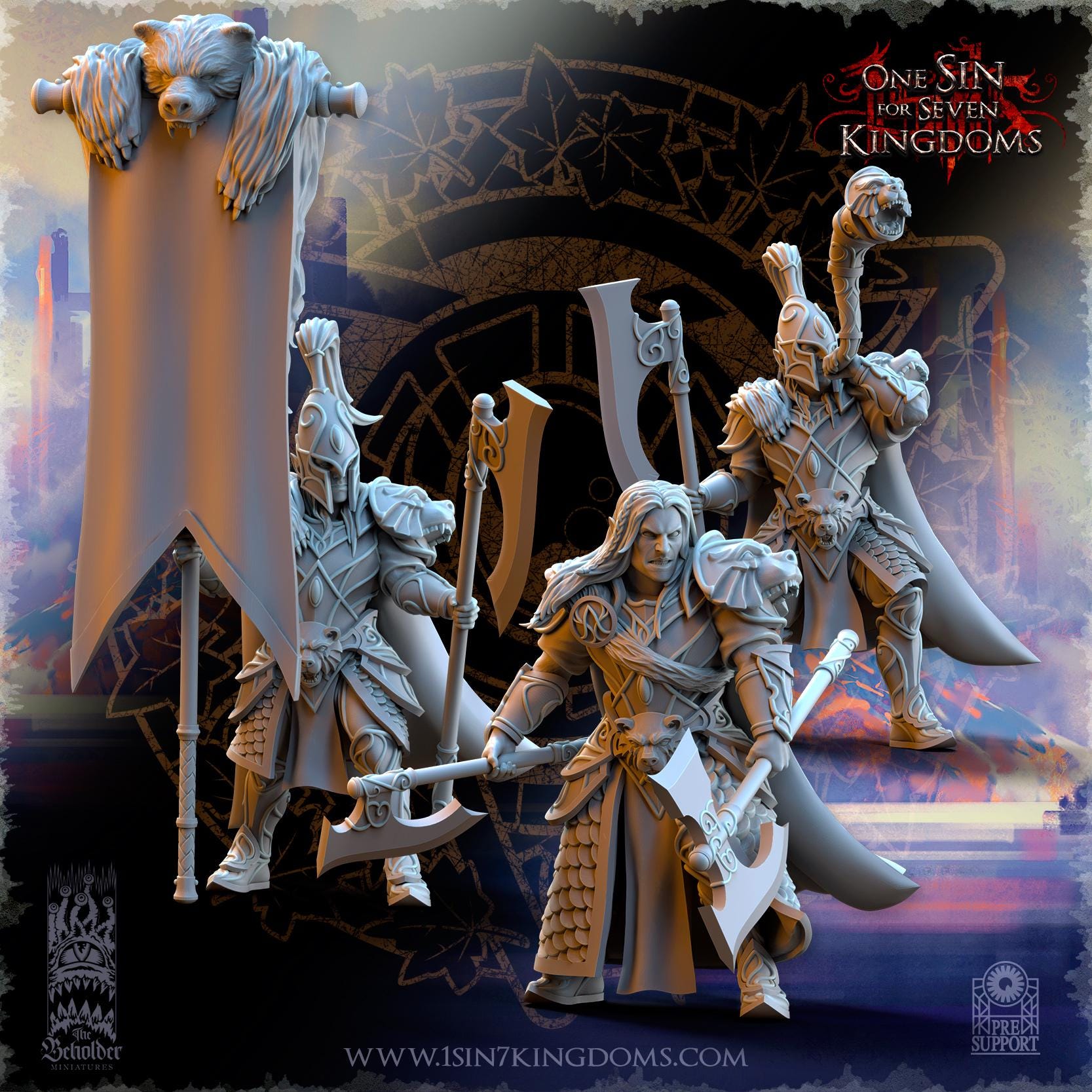 Hight Elves - Bear Guardians - Silvermoor - The Beholder Miniatures