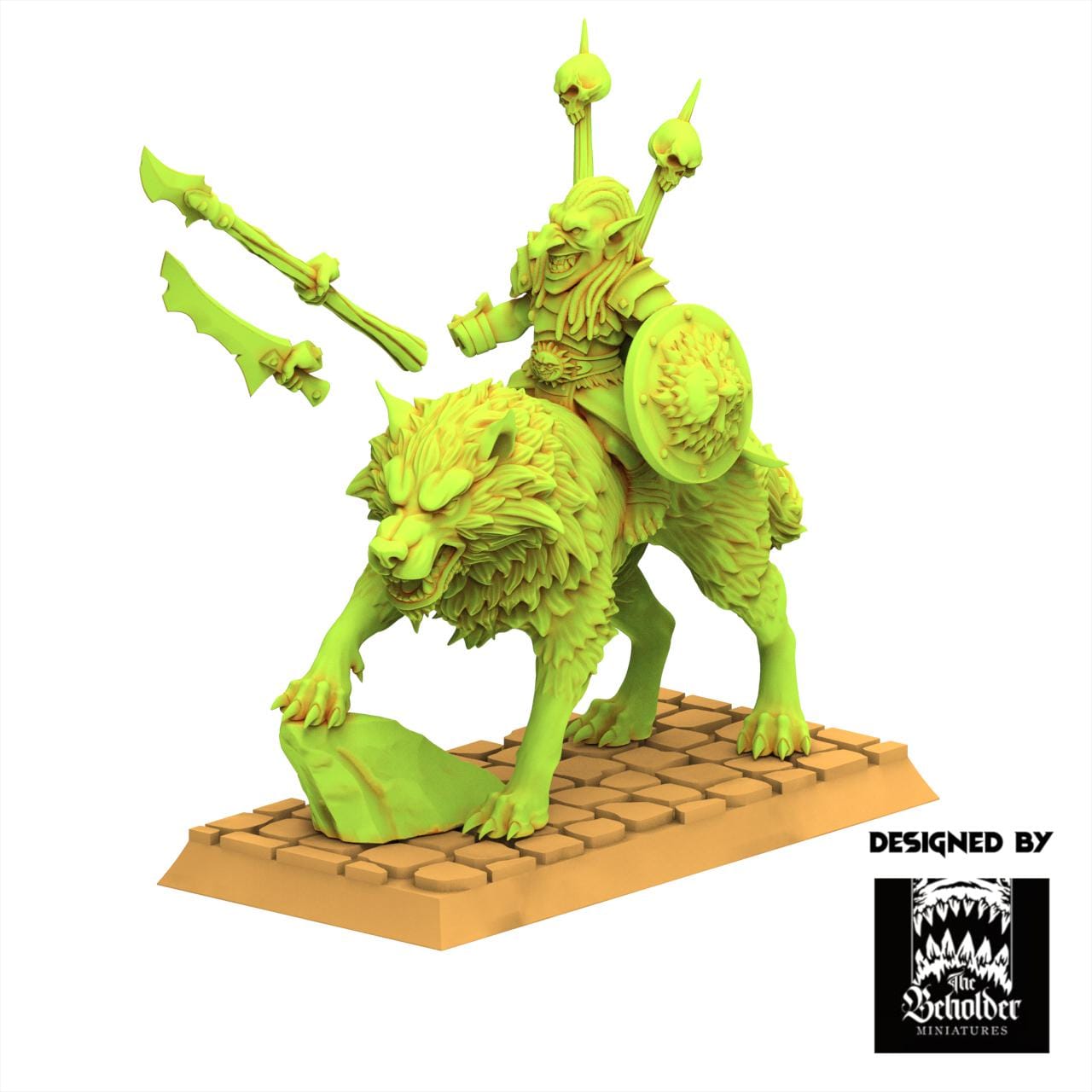 Orc & Goblin - Mortus warlord - The Black horde - The Beholder Miniatures
