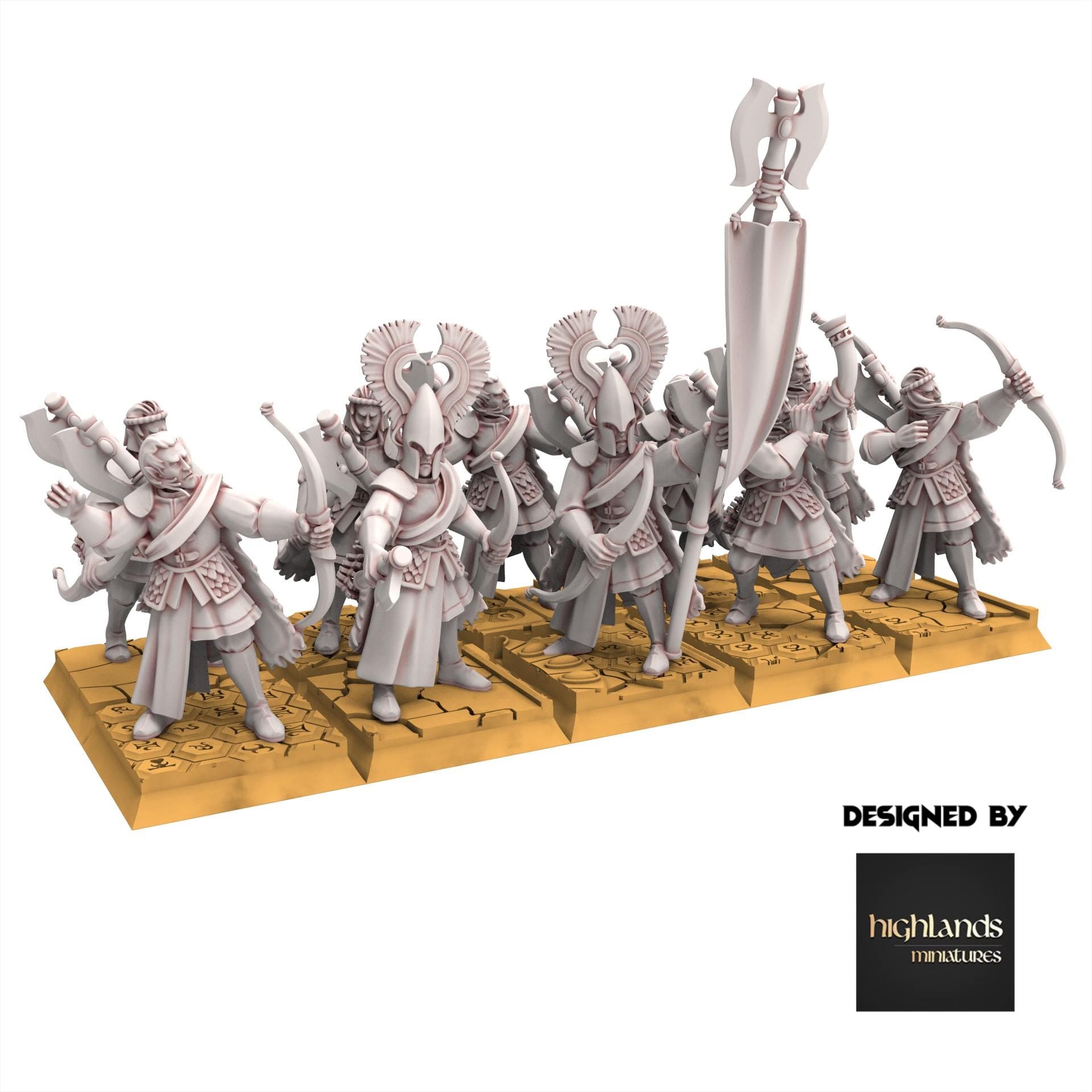 Hight Elves - Nemean Lions with Bows - Aegean - Highlands Miniatures