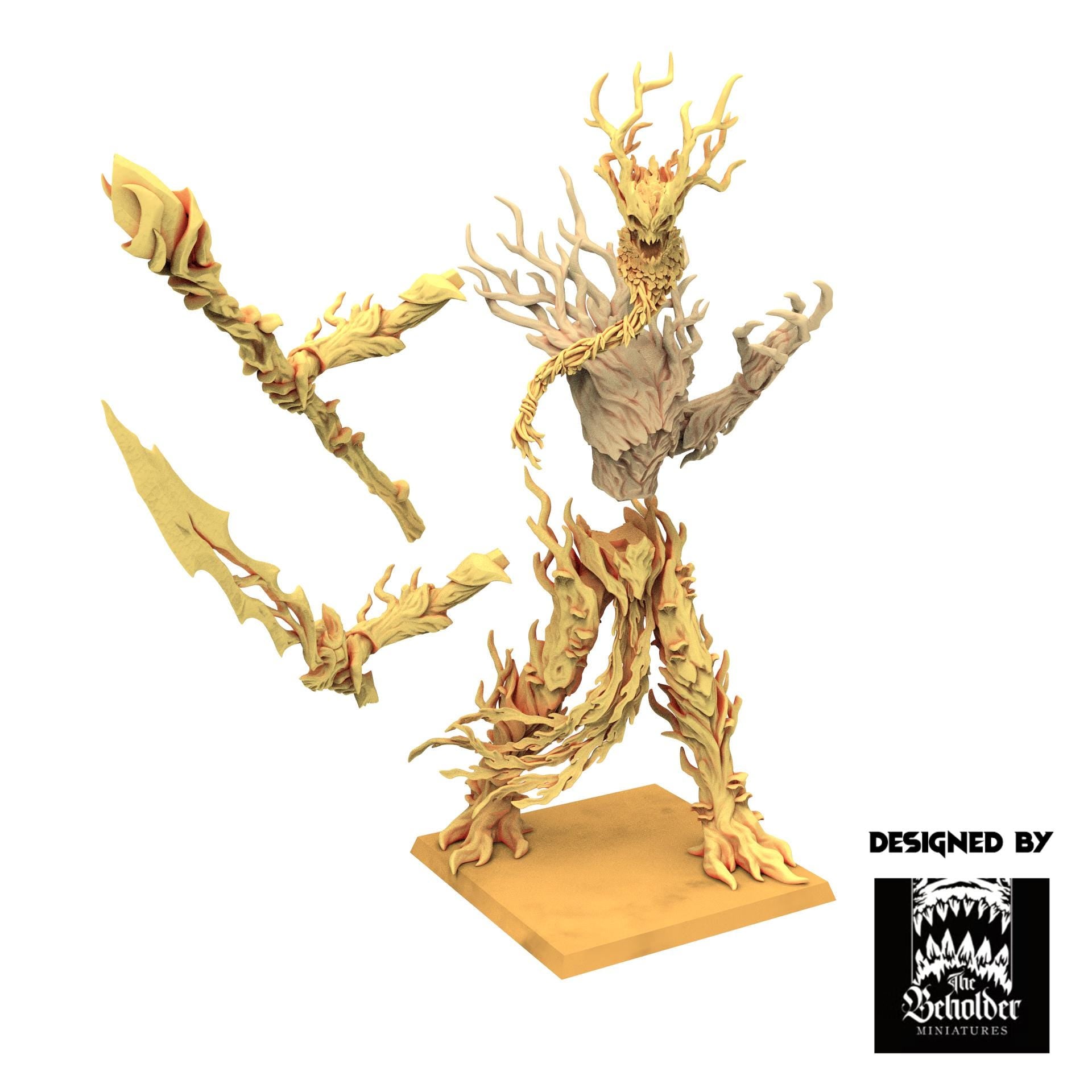 Sylvan Elves - Ohru, Tree Shepherd - Evergreen Elves - The Beholder Miniatures