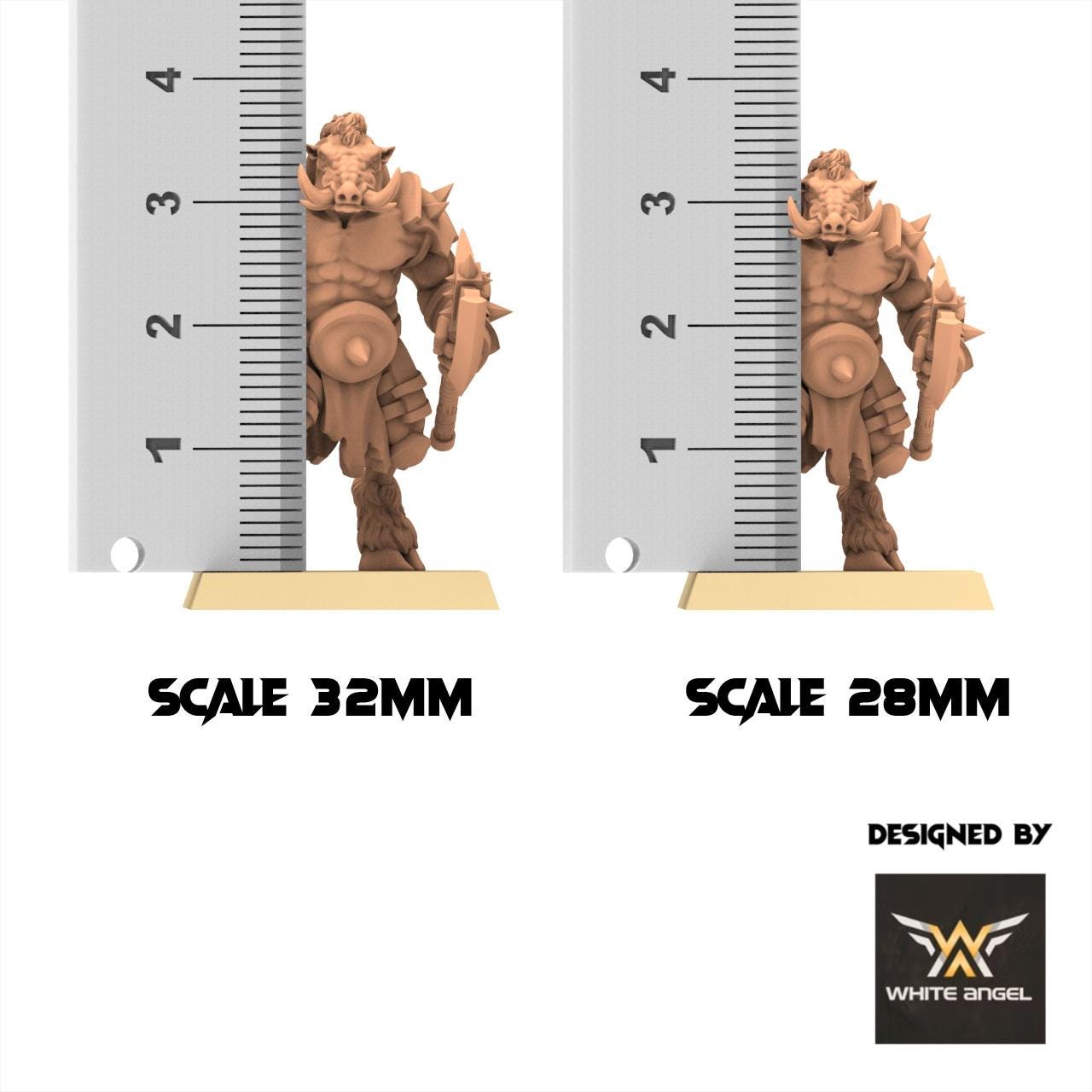 Beastmen - Boars Warrior - White Angel Miniatures