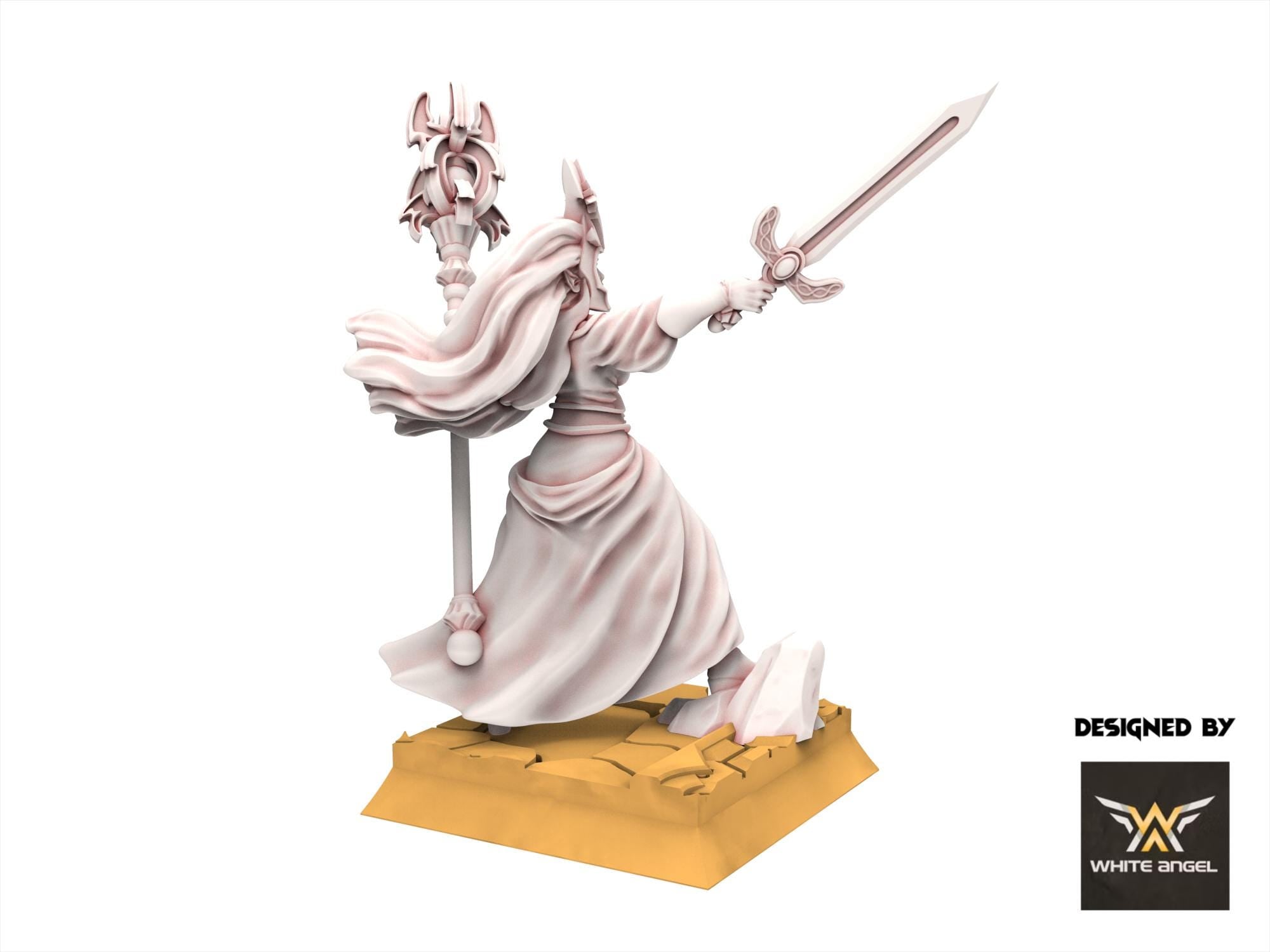 Hight Elves - High Priestess - White Angel Miniatures