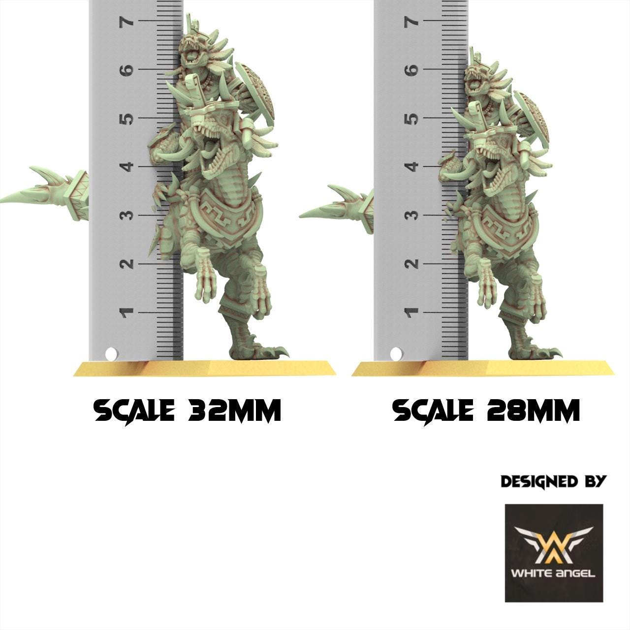 Lizardmen 28/32mm - Warriors Riders - White Angel Miniatures