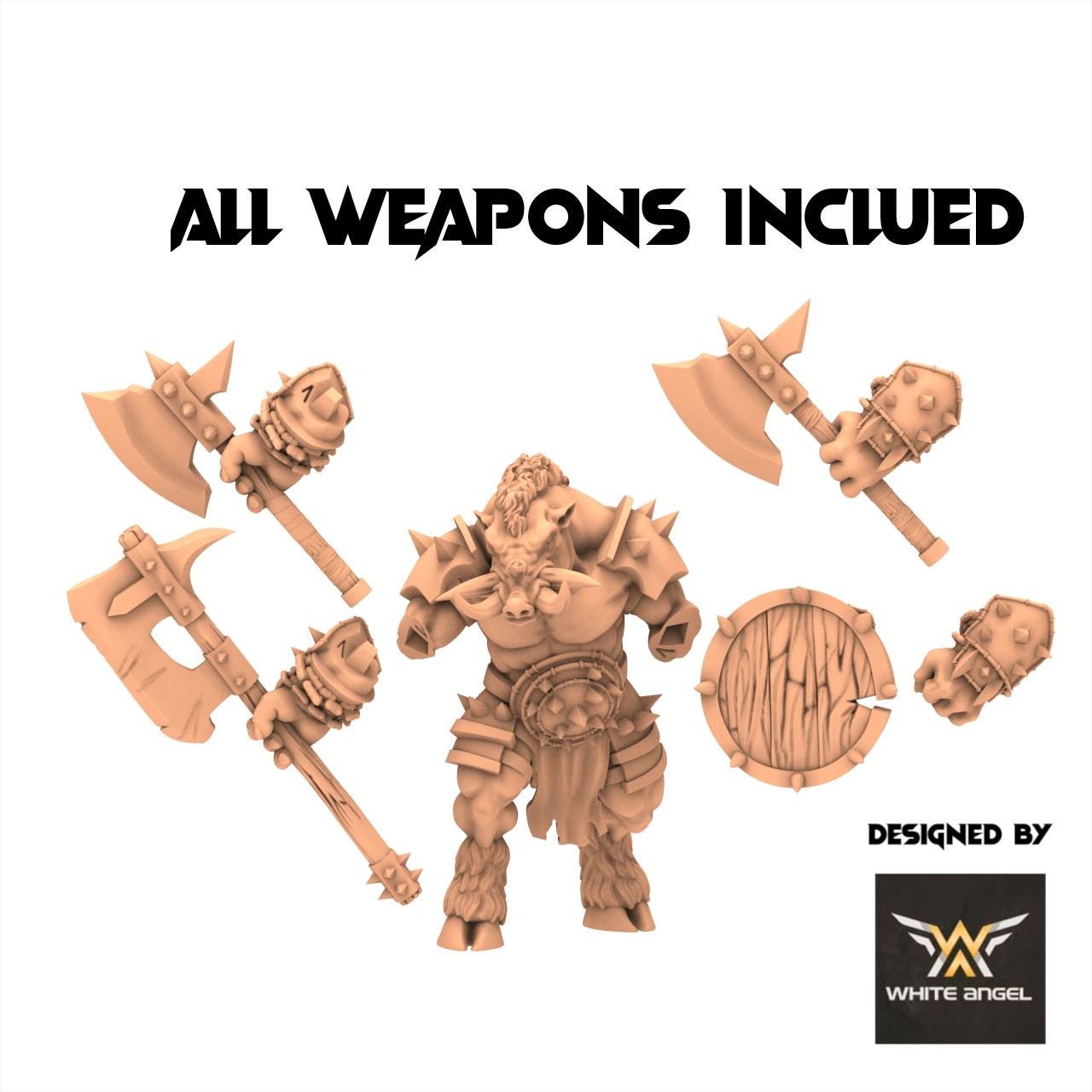 Beastmen - Boars Warrior - White Angel Miniatures