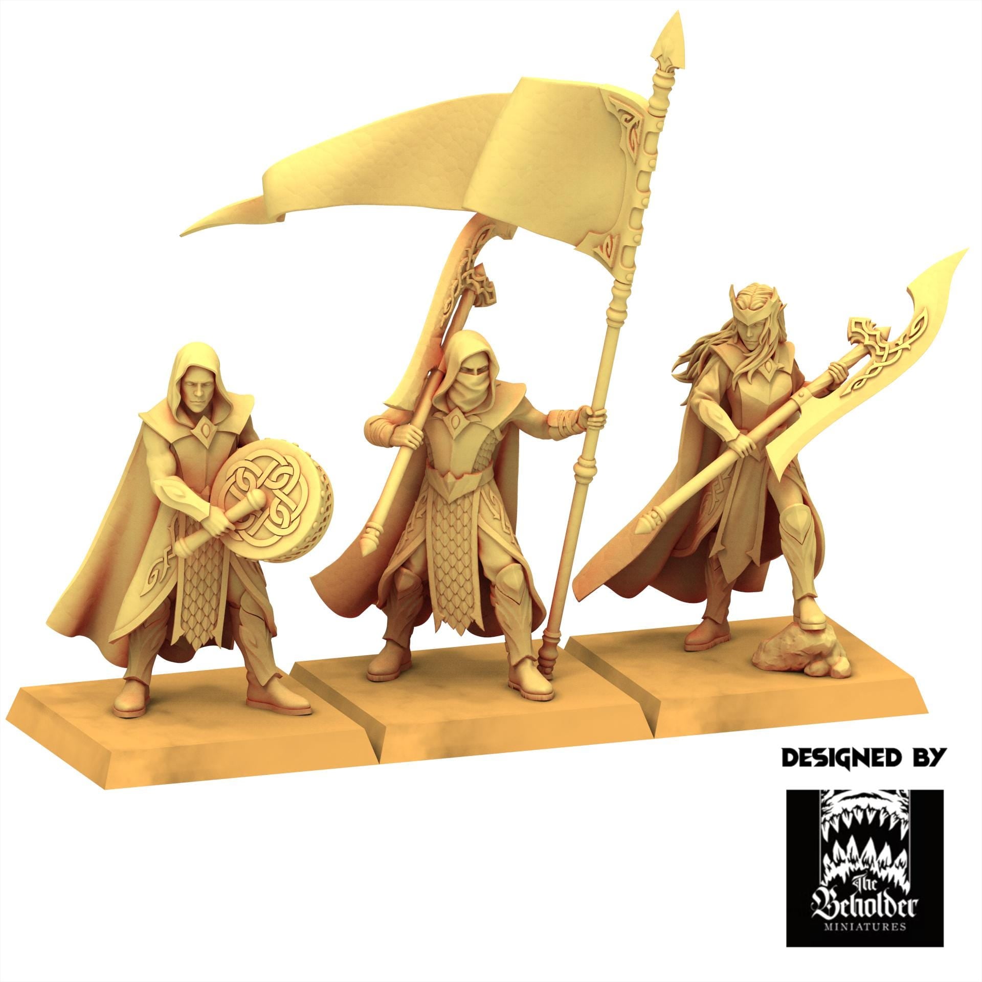 Sylvan Elves - Glade Avenger - Evergreen Elves - The Beholder Miniatures