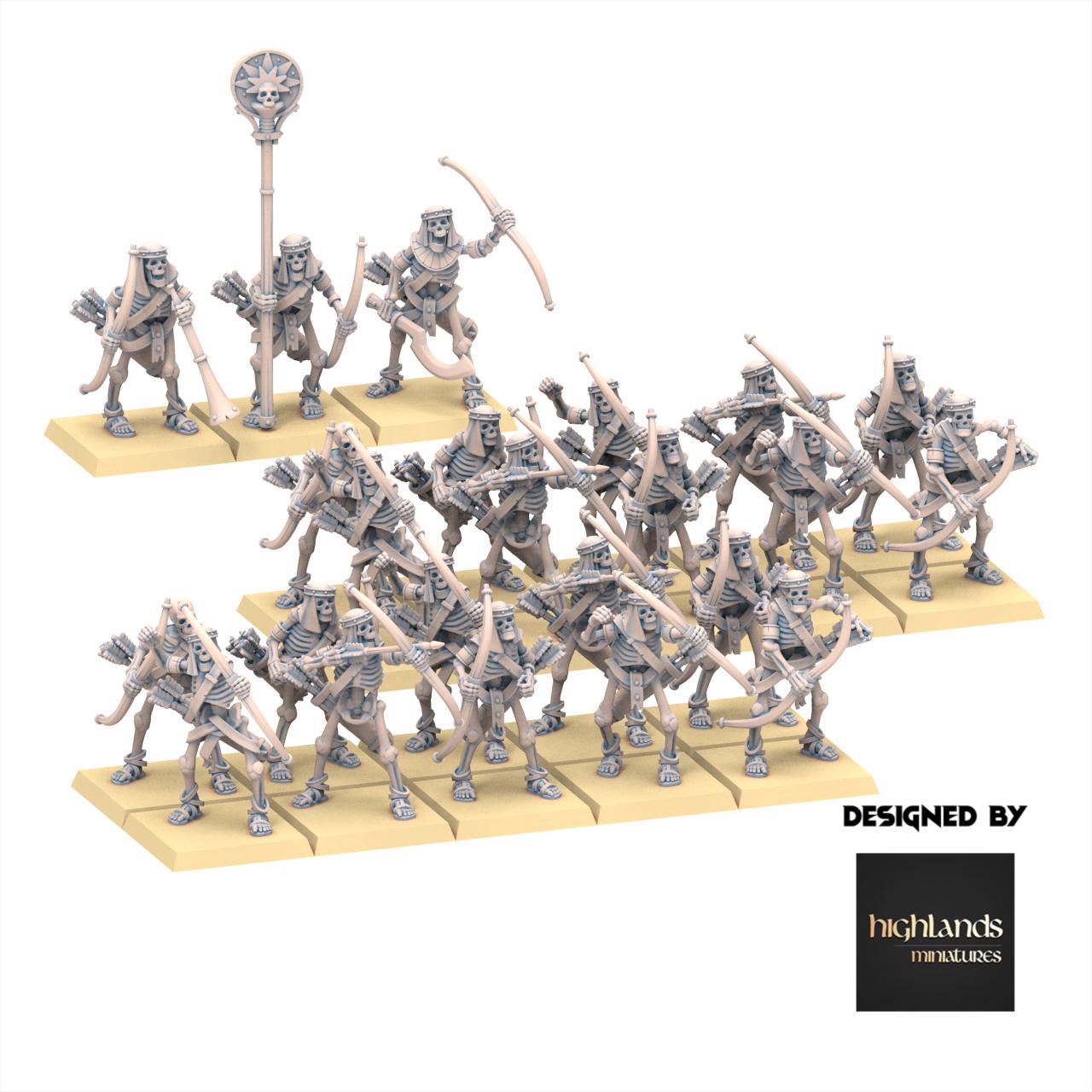 Eternal Dynasties - Ancient Skeletons with Bows - Eternal Dynasties - Highlands Miniatures