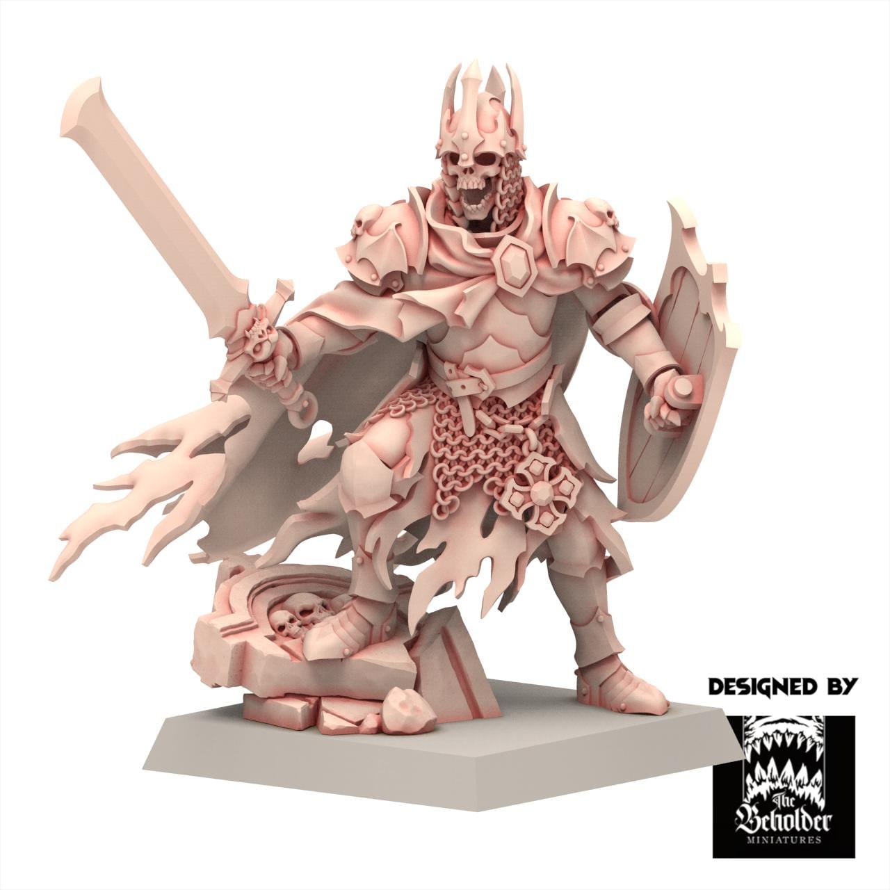 Undead 32/28mm - Maeldar, the Lich King - Undying Legions - The Beholder Miniatures