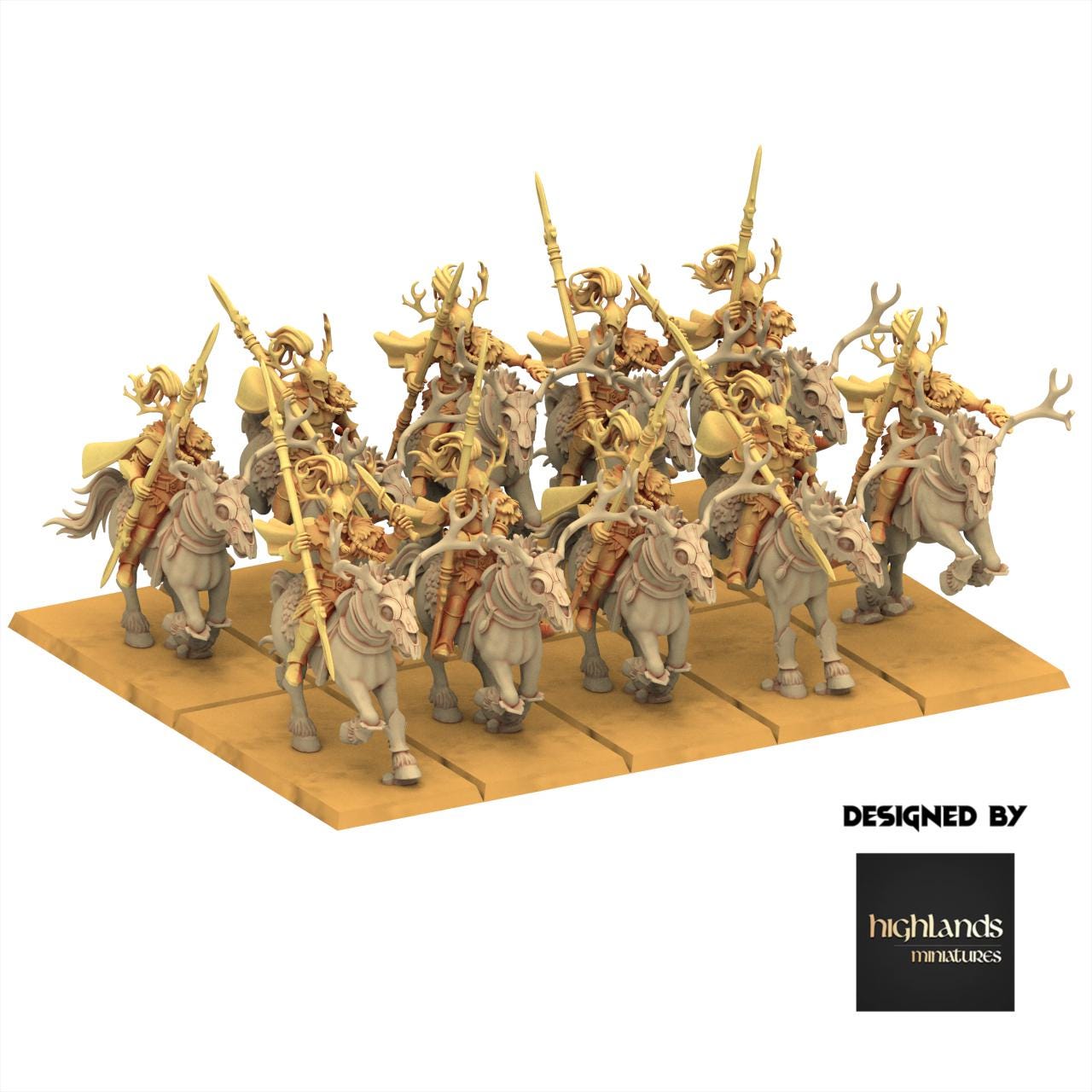 Sylvan Elves - Forest Riders - Feral - Highlands Miniatures