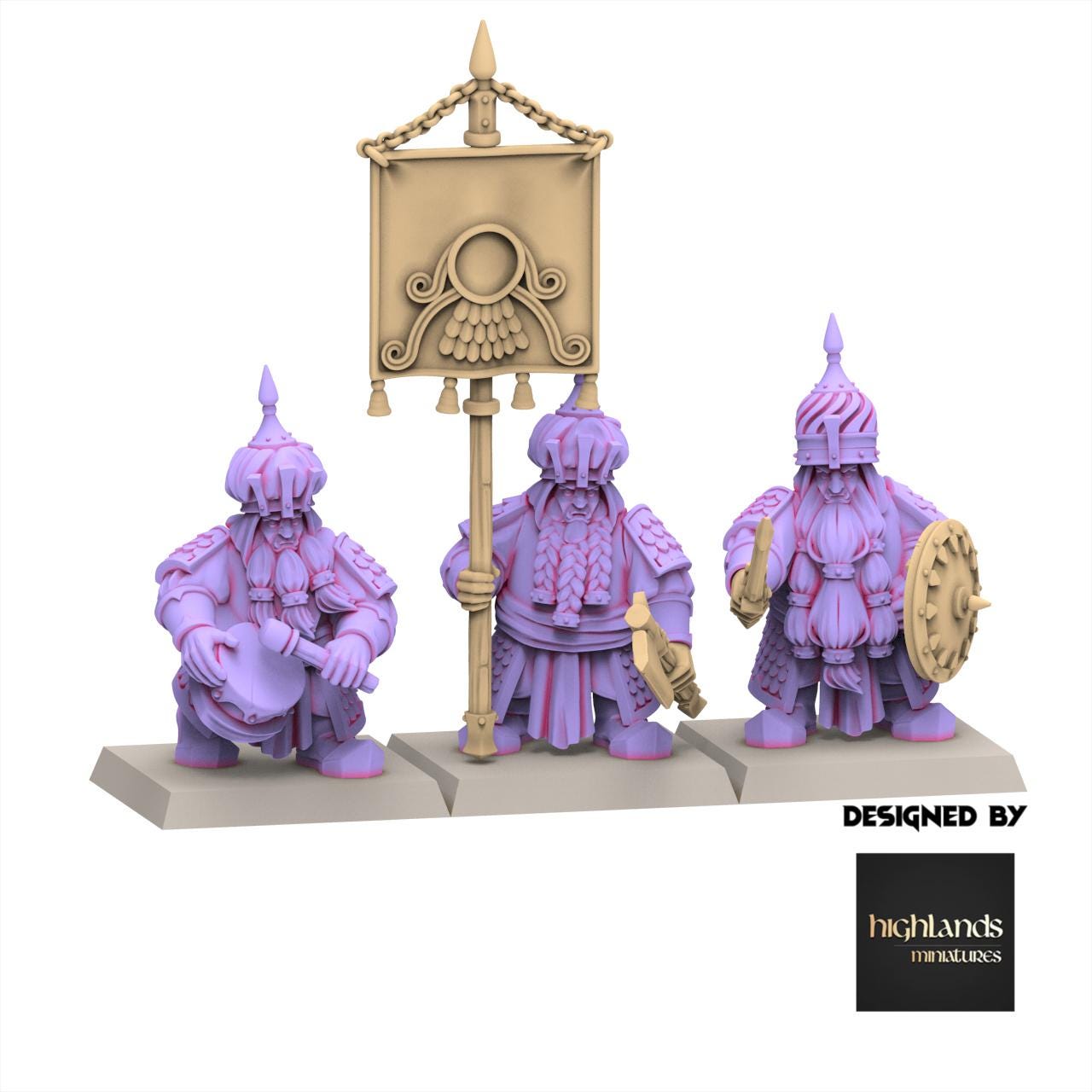 Chaos Dwarves - Warriors With Great Weapons - Sons of Marduk - Highlands Miniatures
