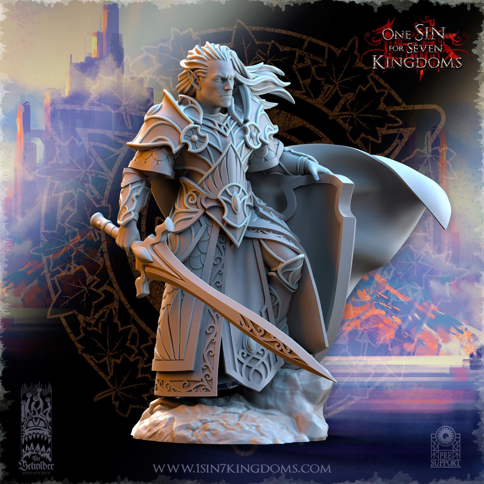 Hight Elves - Commander Polomhir - Silvermoor - The Beholder Miniatures