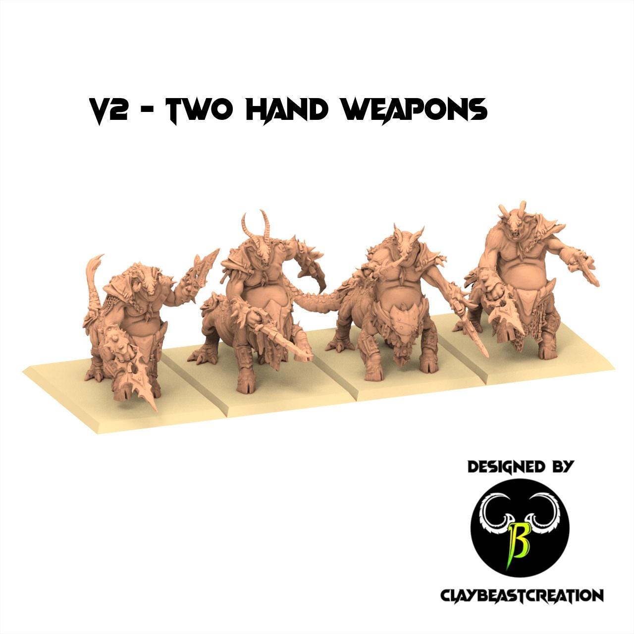 Beastmen - Centigons - Fallen Beast - ClayBeastCreation