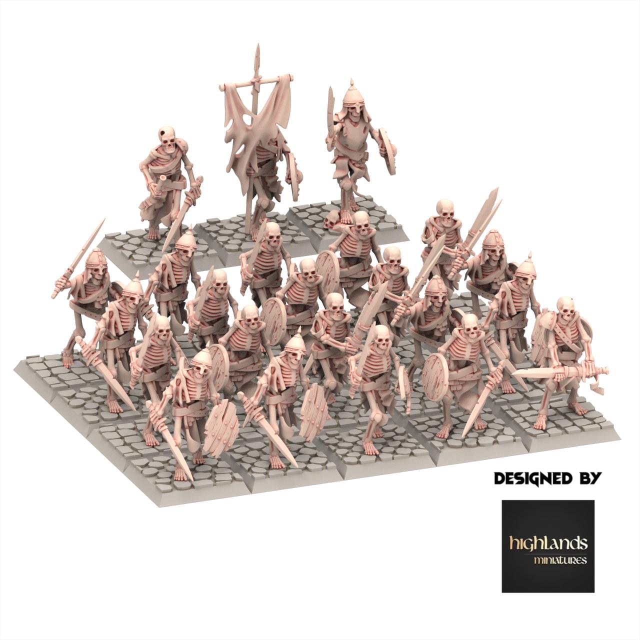 Undead - Skeletons Warriors with Sword - Transilvanya - Highlands Miniatures