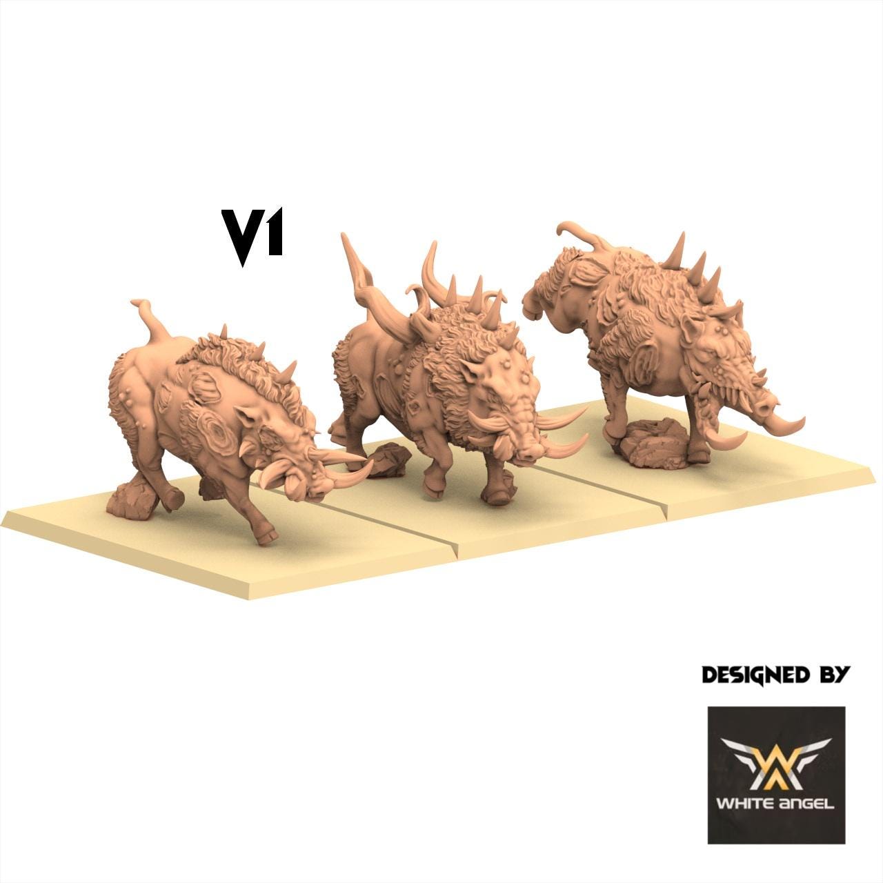 Beastmen - Beast Boar Things - White Angel Miniatures