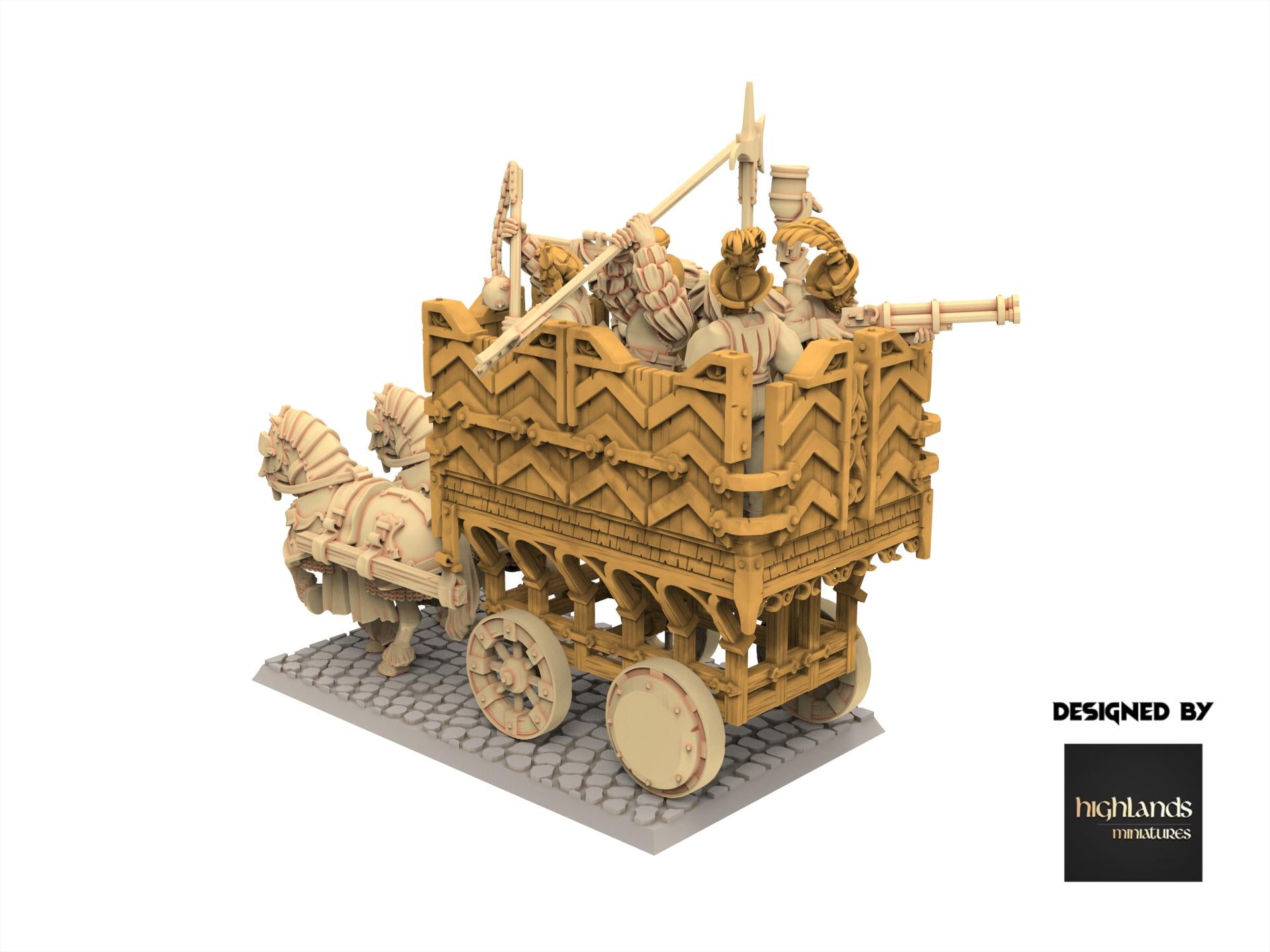 Imperial Fantasy - Armored Wagon - Sunland - Highlands Miniatures