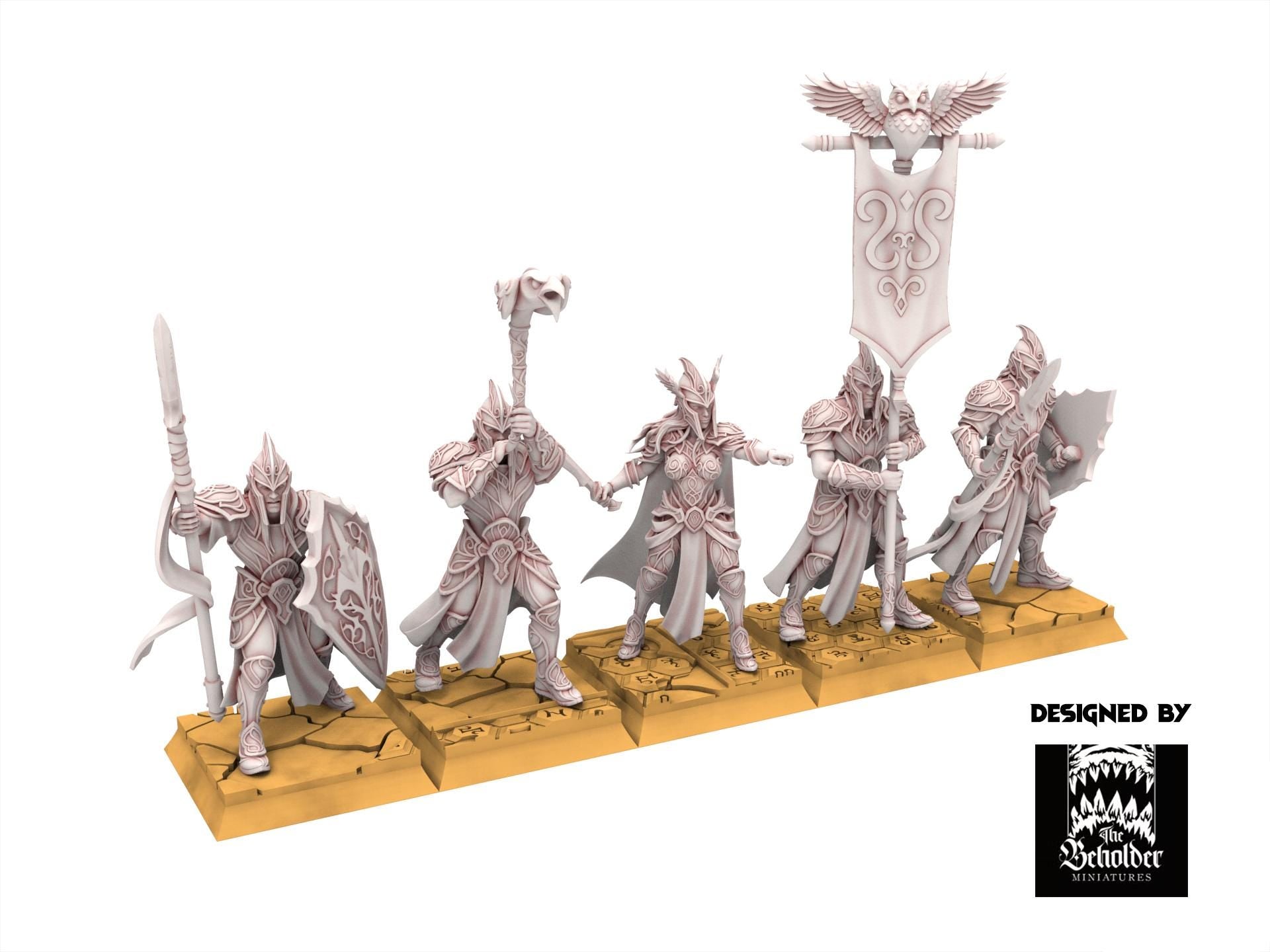 Hight Elves - Warriors - Silvermoor - The Beholder Miniatures
