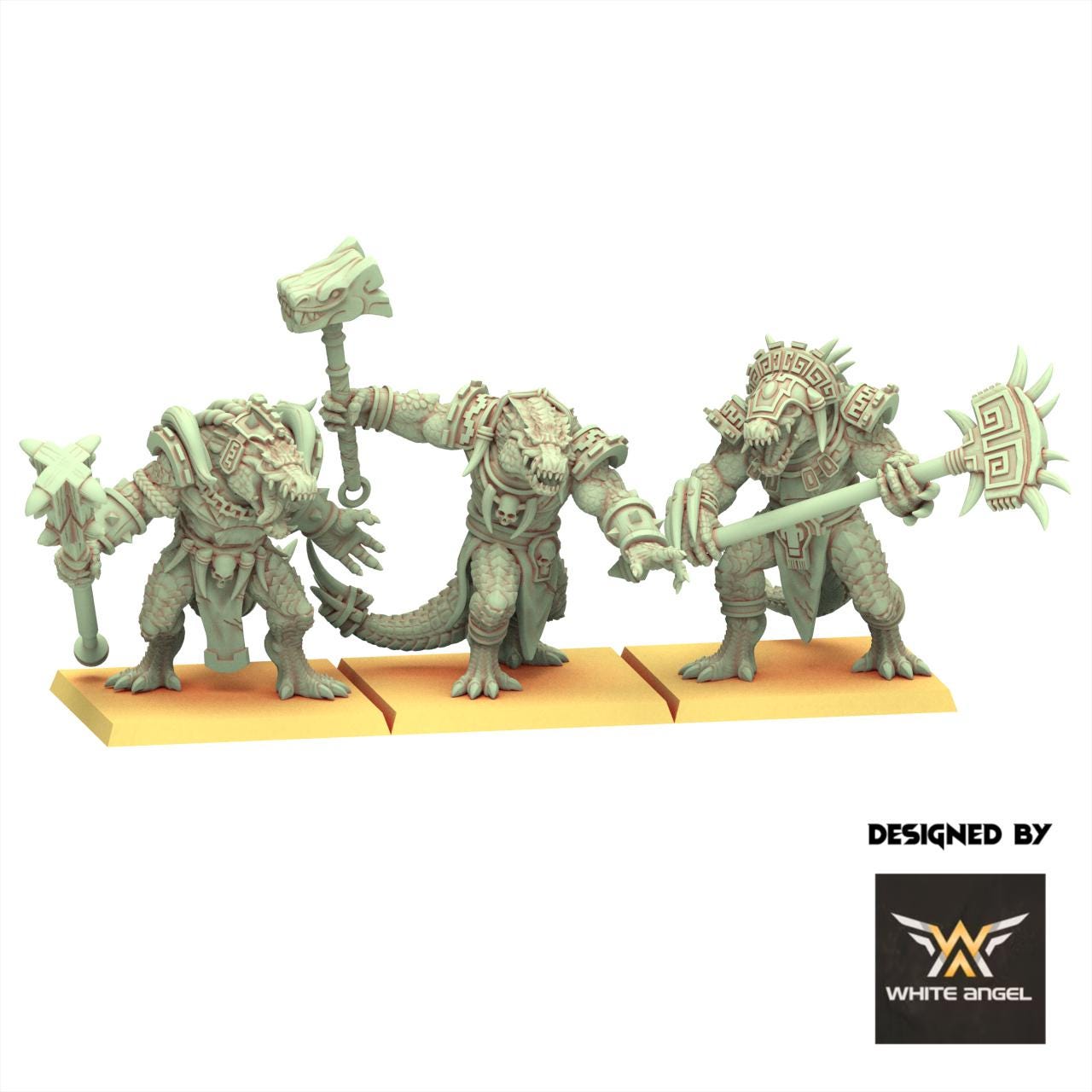 Lizardmen 28/32mm - Crocogators - White Angel Miniatures