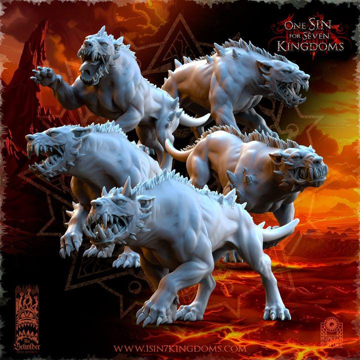 Fantasy Chaos - Hellhounds - Realm of Mayhem - The Beholder Miniatures