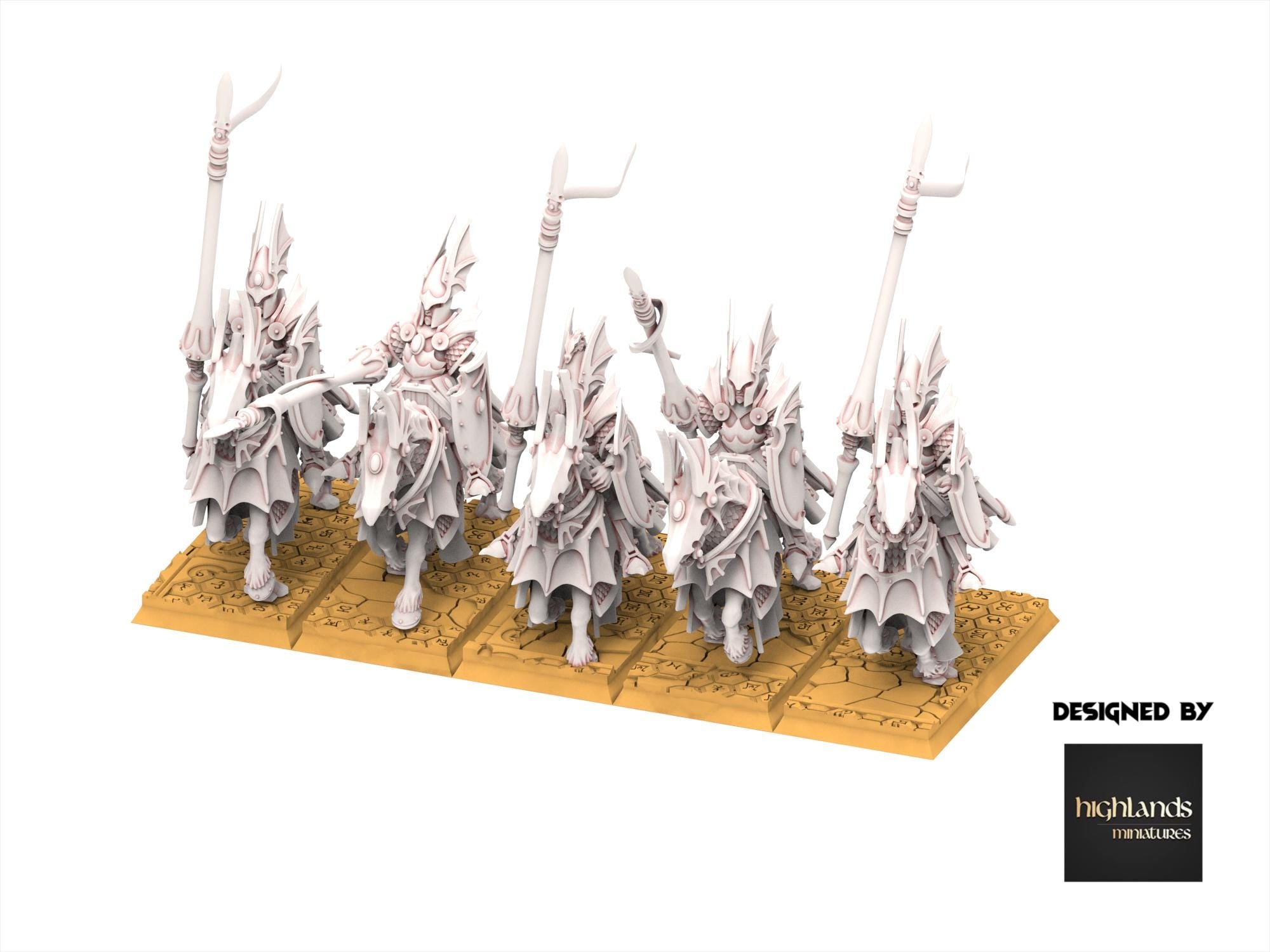 Hight Elves - Mounted Dragons - Aegean - Highlands Miniatures