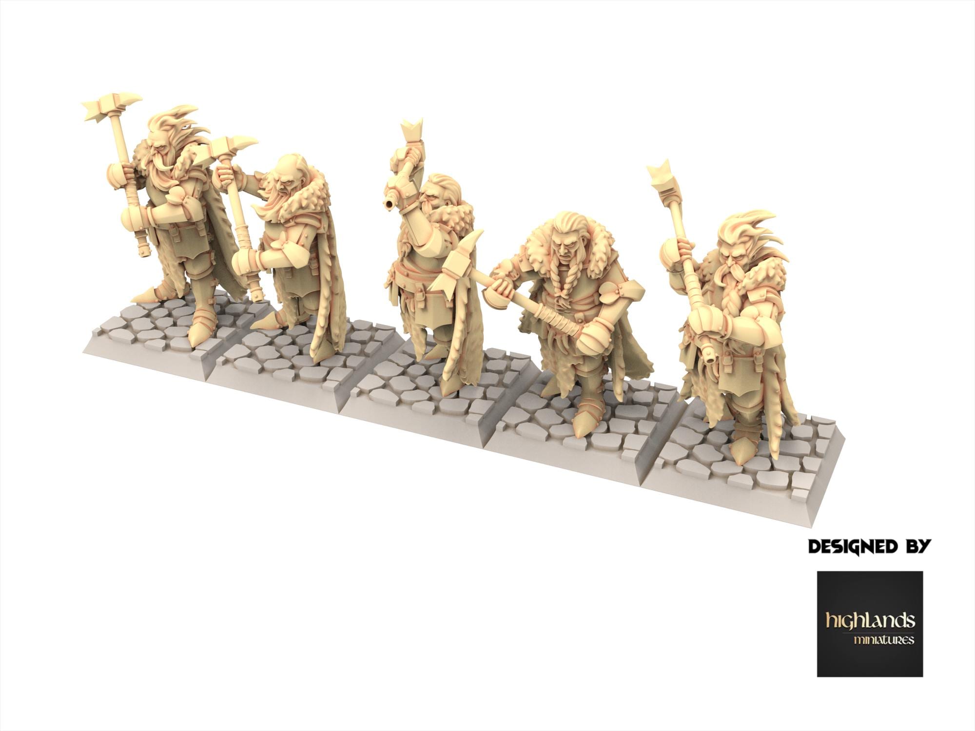 Imperial Fantasy - Mergenheim knights on foot - Sunland - Highlands Miniatures