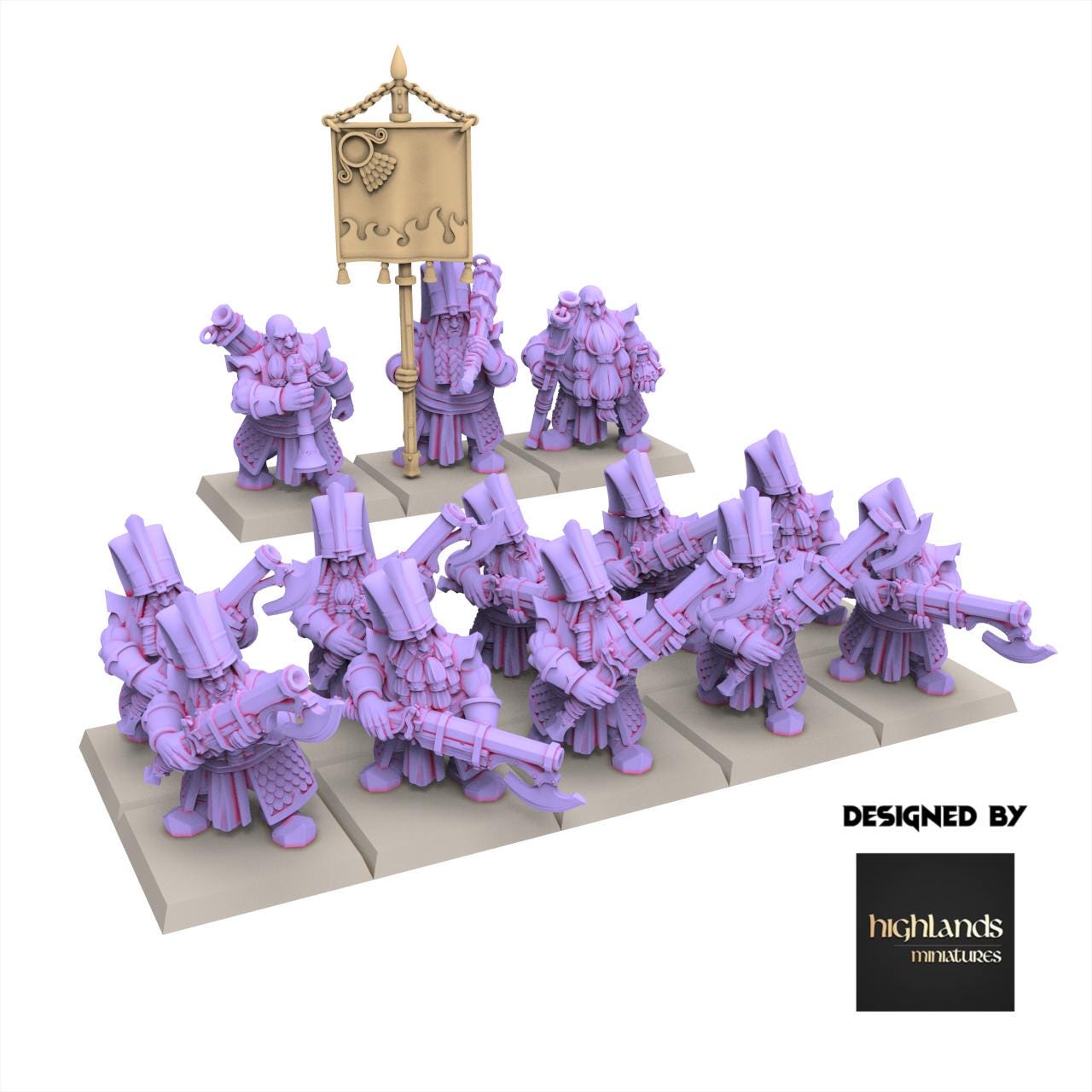 Chaos Dwarves - Shooters With Jezail - Sons of Marduk - Highlands Miniatures