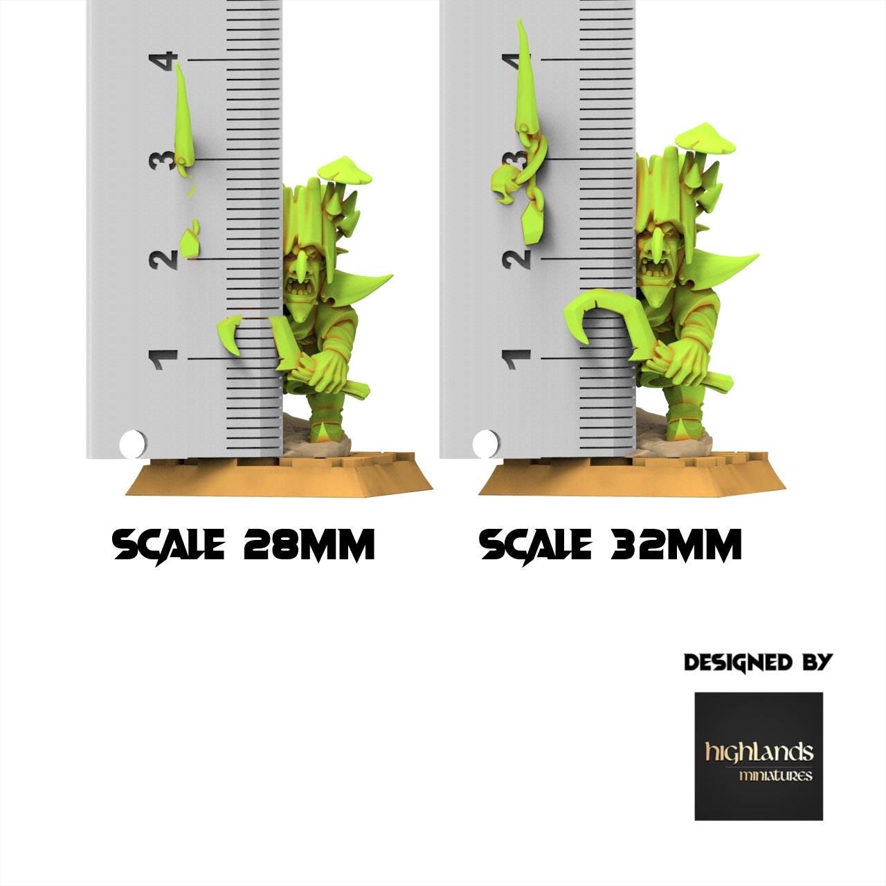 Orc & Goblin - Grubnax and Croakulus - Goblin tribes - Highlands Miniature