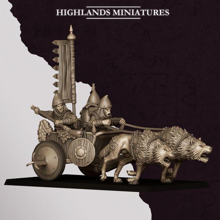 Chaos Dwarves - Hobgoblin Chariot - Sons of Marduk - Highlands Miniatures