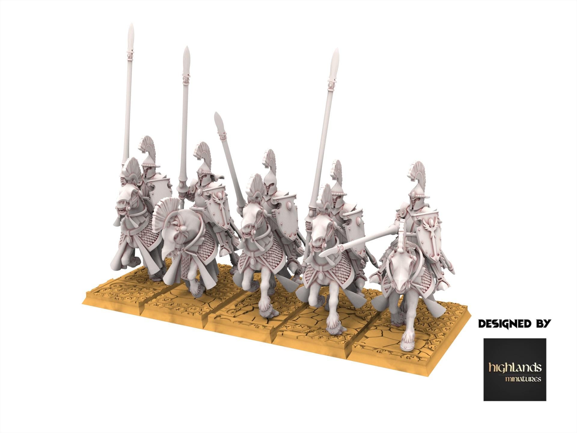 Hight Elves - Mounted Lances - Aegean - Highlands Miniatures