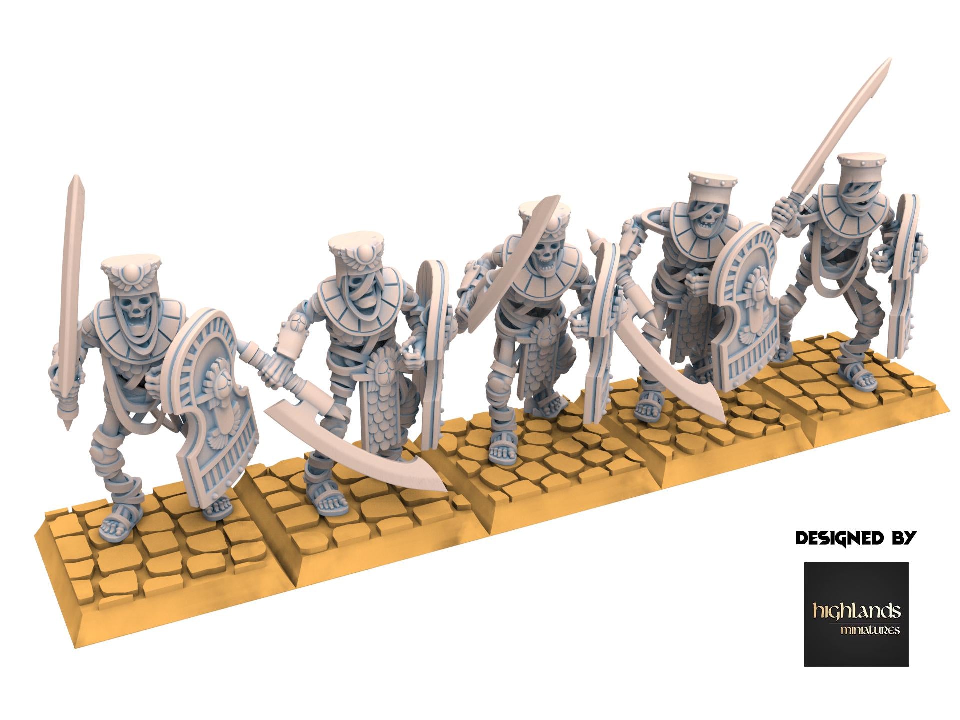 Eternal Dynasties - Ancient Skeleton Guards - Eternal Dynasties - Highlands Miniatures