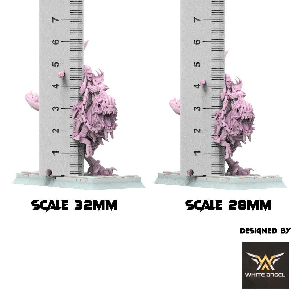 Dark Elves - Dark Lord on Raptor - Slaves of Darkness - White Angel Miniatures