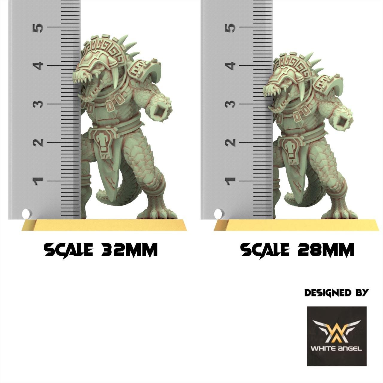 Lizardmen 28/32mm - Crocogators - White Angel Miniatures