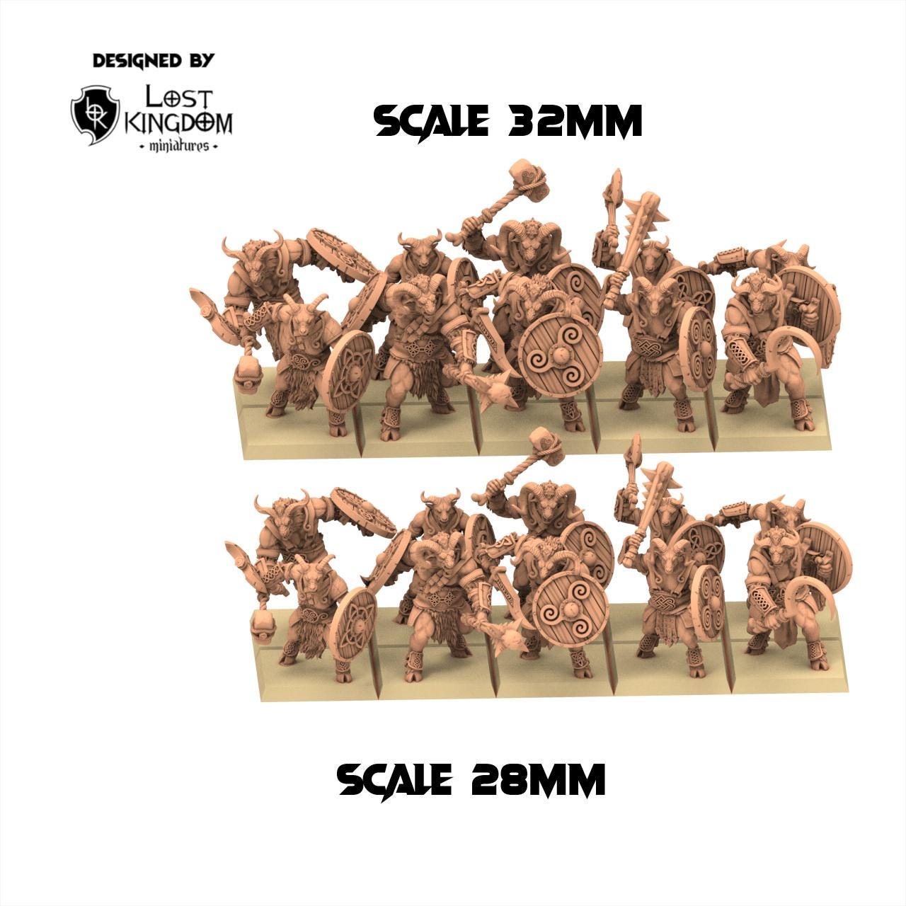 Beastmen - Wildhorn Herd - Warriors of the Dark Gods - Lost Kingdom Miniatures