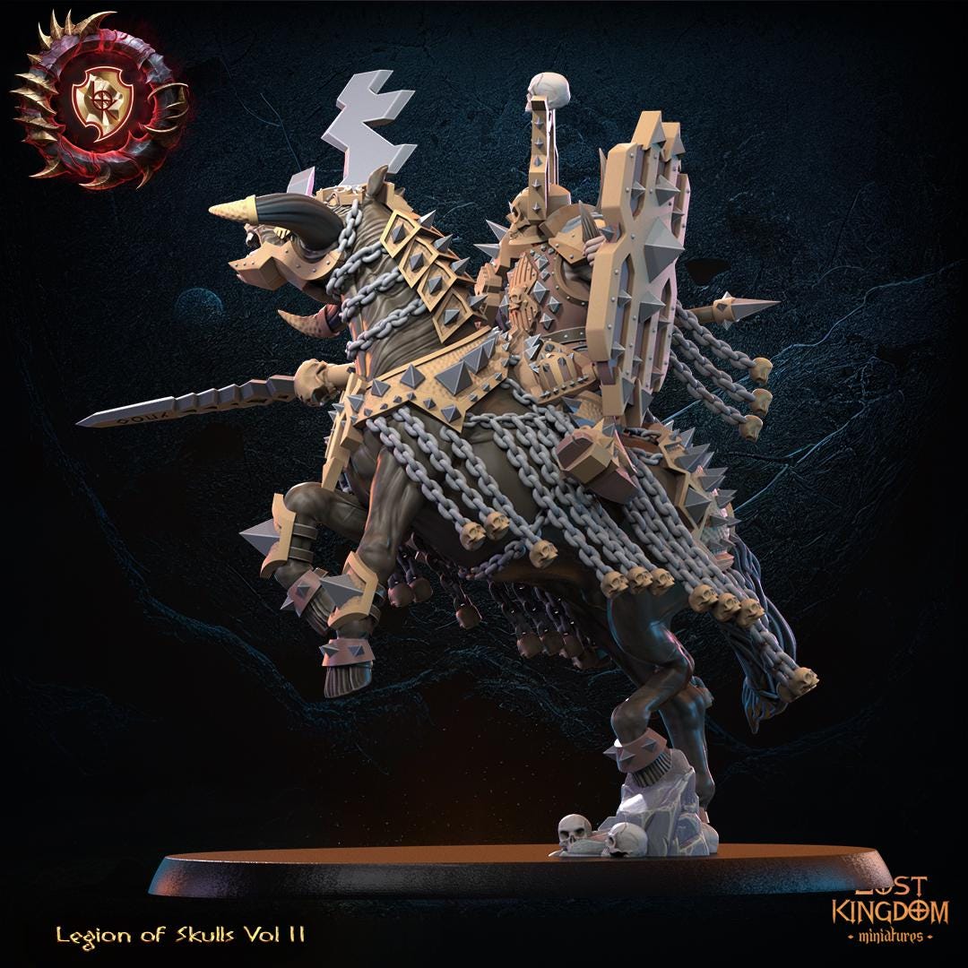 Fantasy Chaos - Blood God Champion Mounted - Lost Kingdom Miniatures