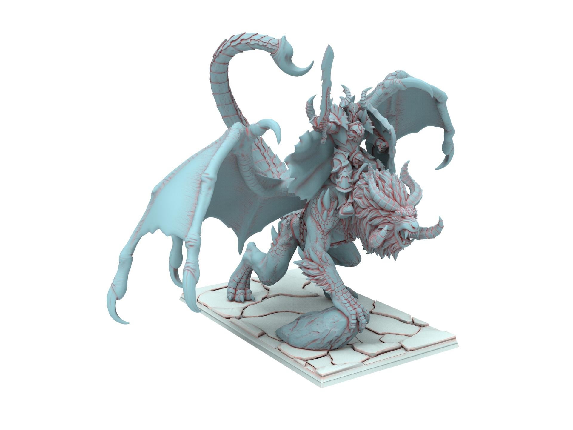 Fantasy Chaos - Vrolok on Manticore - Realms of Mayhem - Beholder Miniature