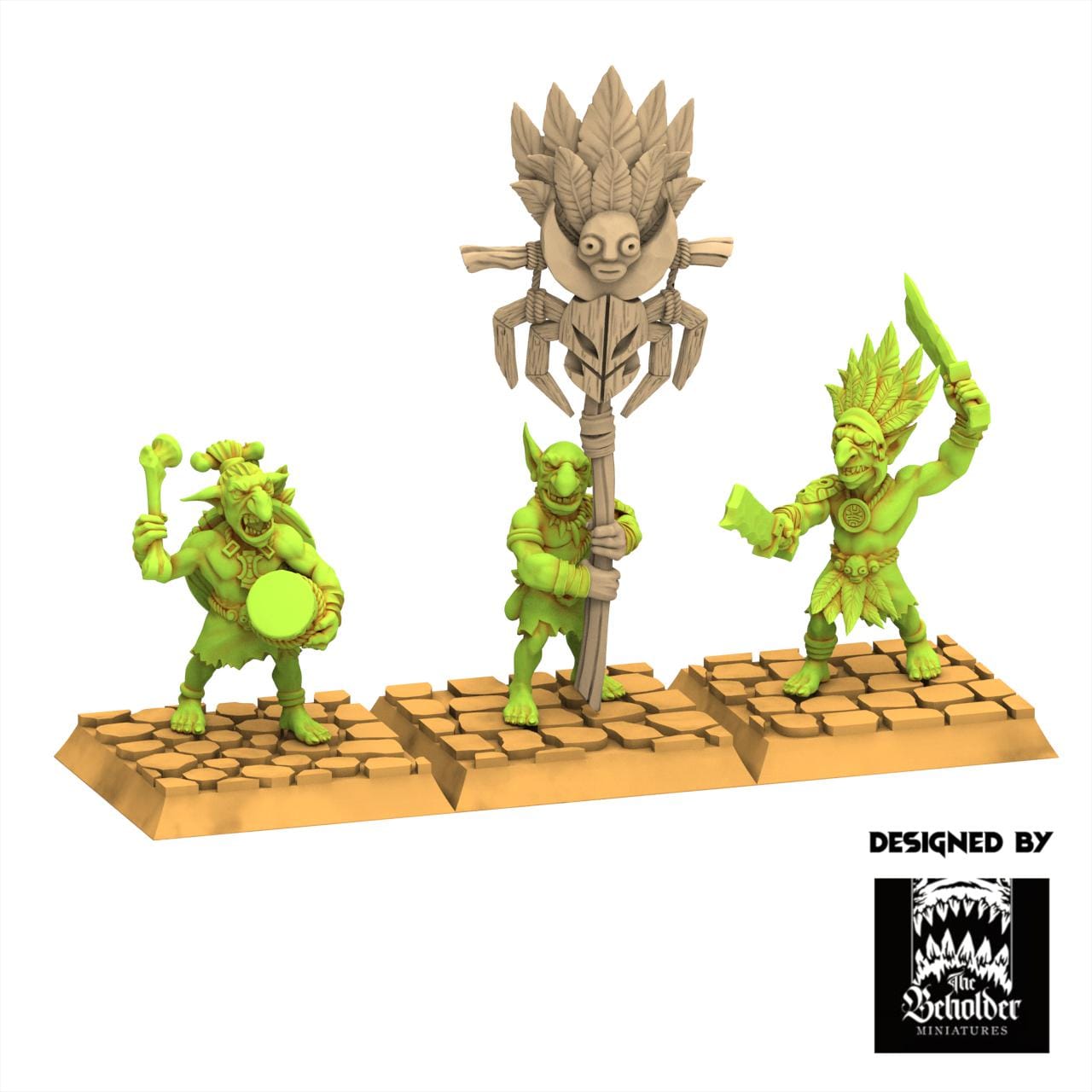 Orc & Goblin - Goblins Jungle Warriors - The Black horde - The Beholder Miniatures