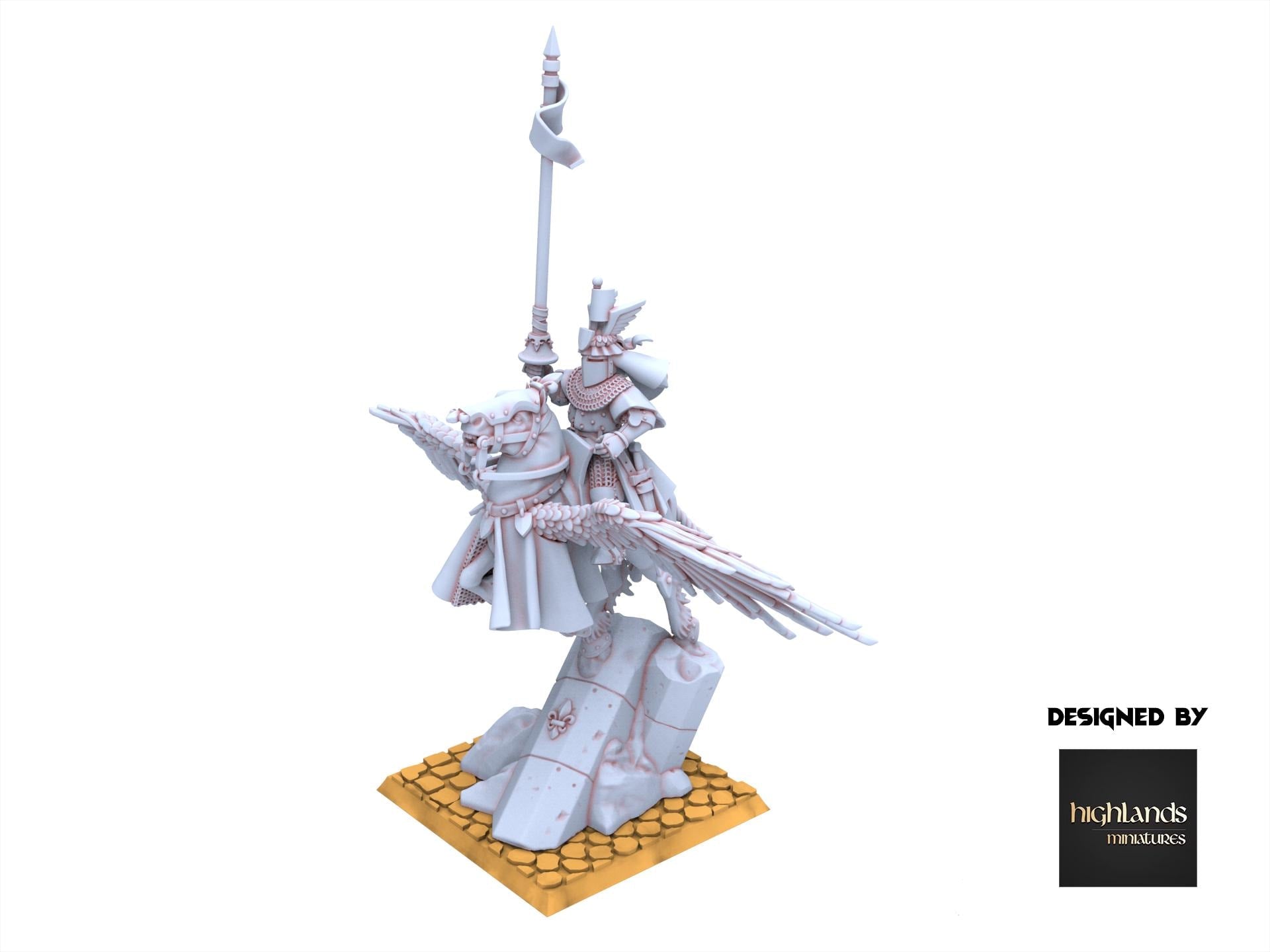 Arthurian Knights - Knights on Pegasus - Gallia - Highlands Miniatures