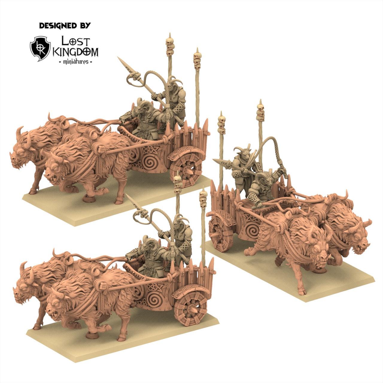 Beastmen - Raiding Chariot - Warriors of the Dark Gods - Lost Kingdom Miniatures