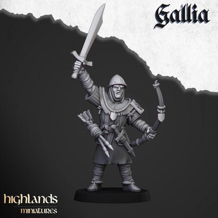 Arthurian Knights - Archer - Gallia - Highlands Miniatures