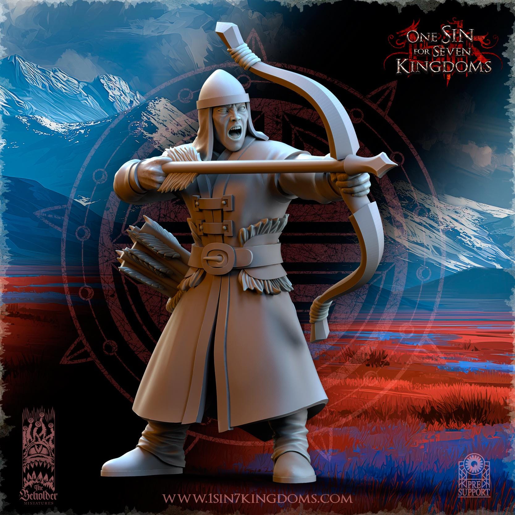 East Empire - Peasant Militia Archer - Astarii Dynasty - 28&32mm - The Beholder Miniatures