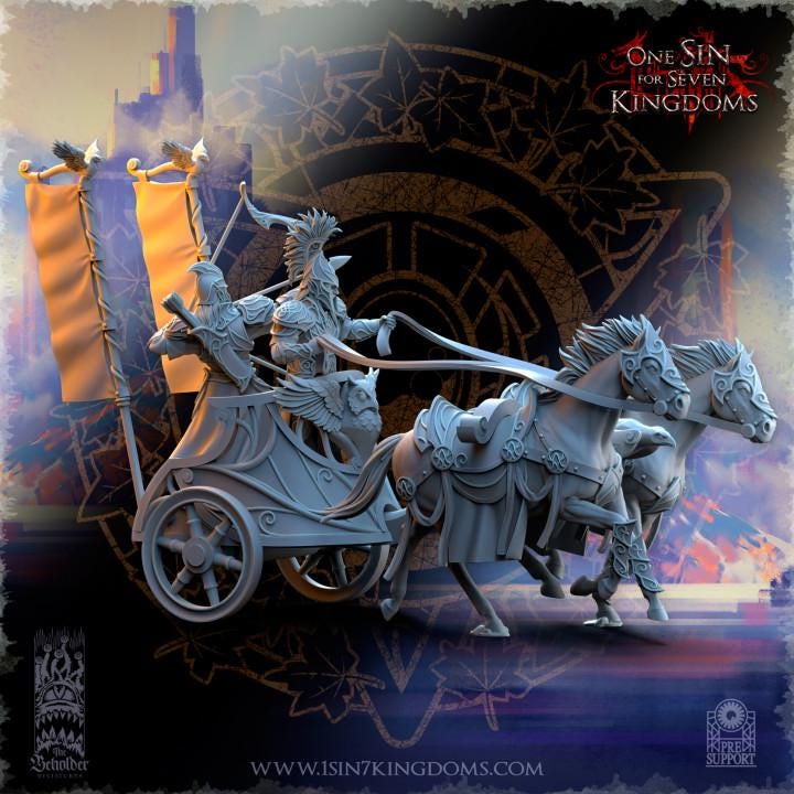 Hight Elves - Light Chariot - Silvermoor - The Beholder Miniatures