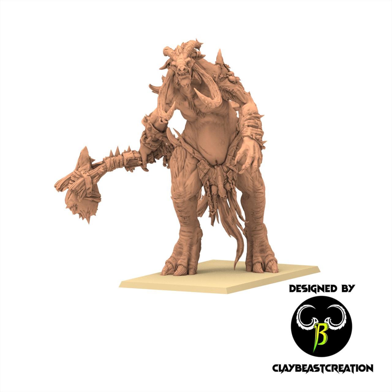 Beastmen - TahrKin Gargant - Fallen Beast - ClayBeastCreation
