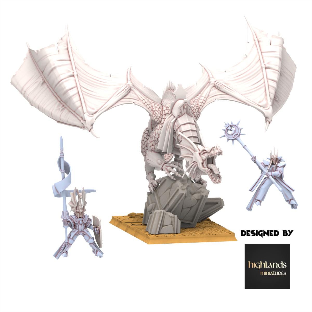 Hight Elves - Dragon - AEGEAN - Highlands Miniatures