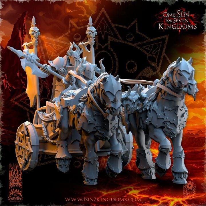 Fantasy Chaos - Deathbringer Chariot - Realms of Mayhem - Beholder Miniature